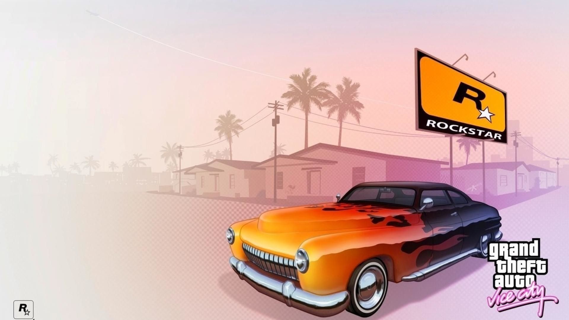 GTA Vice City, Rockstar's creation, Urban skyline, Fast cars, 1920x1080 Full HD Desktop