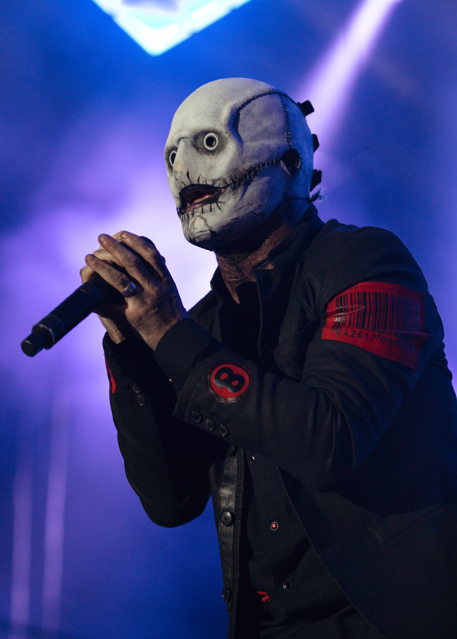 Corey Taylor, All Hope Is Gone mask, Slipknot barcode patch, HD Phone wallpaper