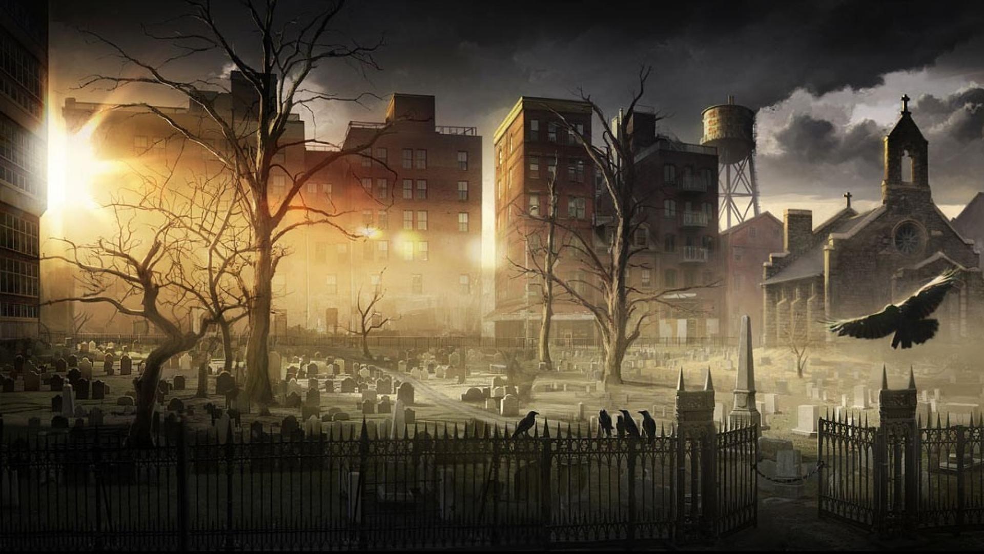 Charity Cross Cemetery, Heavy Rain Wallpaper, 1920x1080 Full HD Desktop