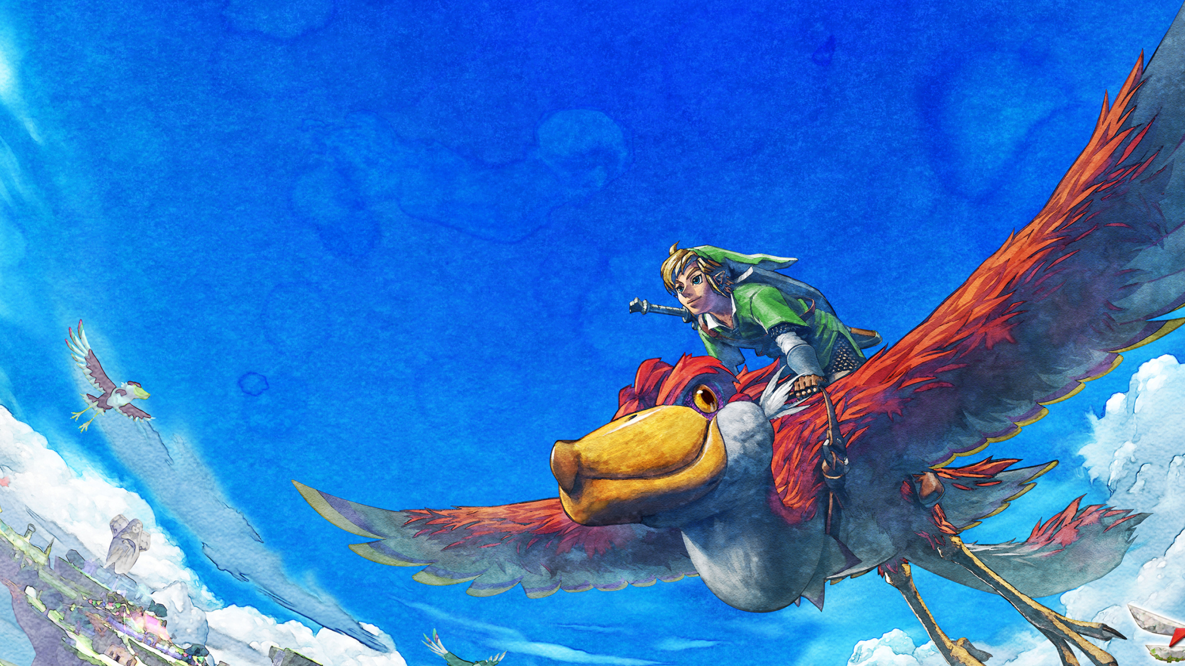 Skyward Sword 4K, Ultra gaming experience, Visual splendor, Legendary quest, 3840x2160 4K Desktop