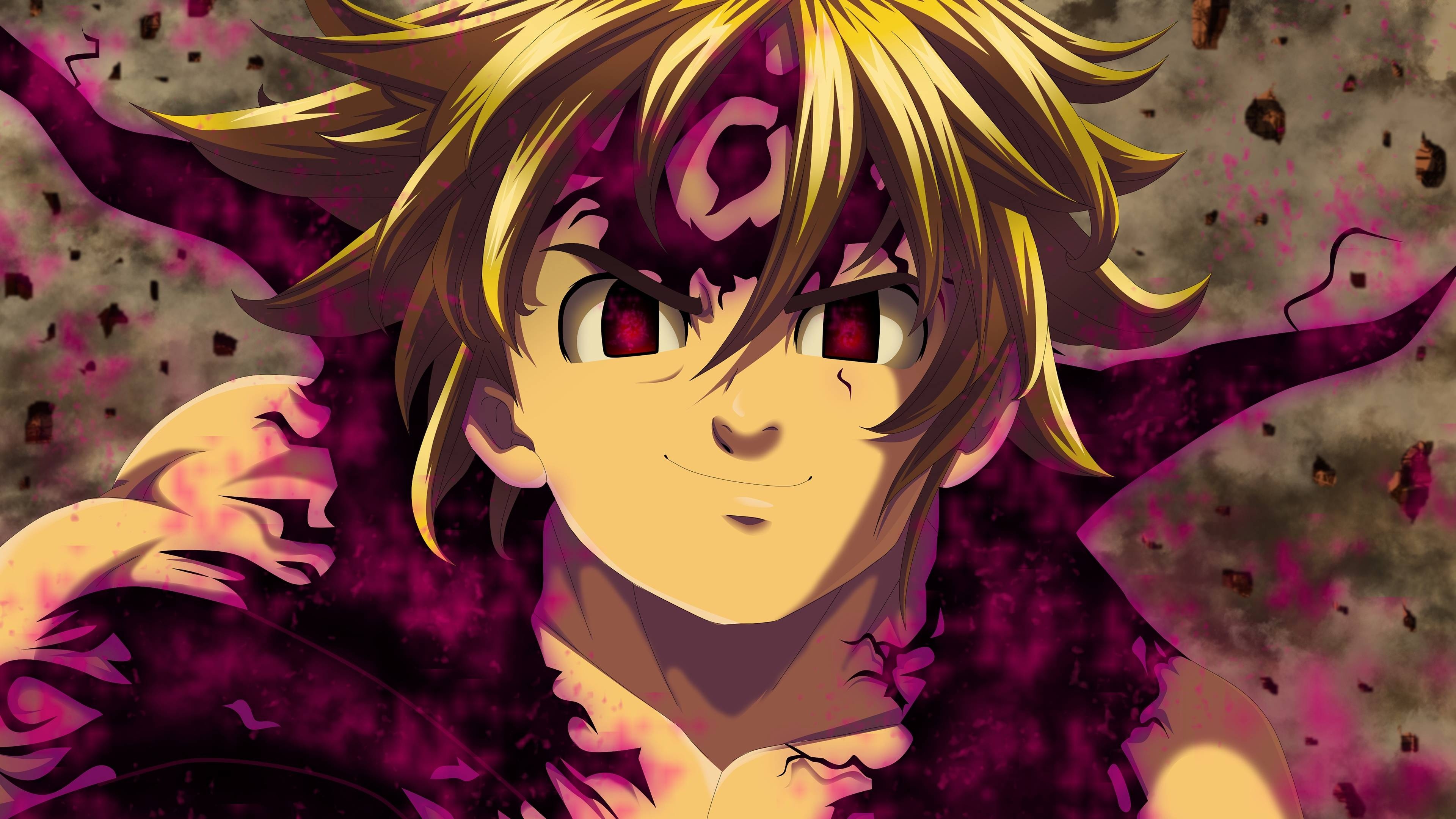 Meliodas, Assault mode, Anime wallpapers, Popular backgrounds, 3840x2160 4K Desktop