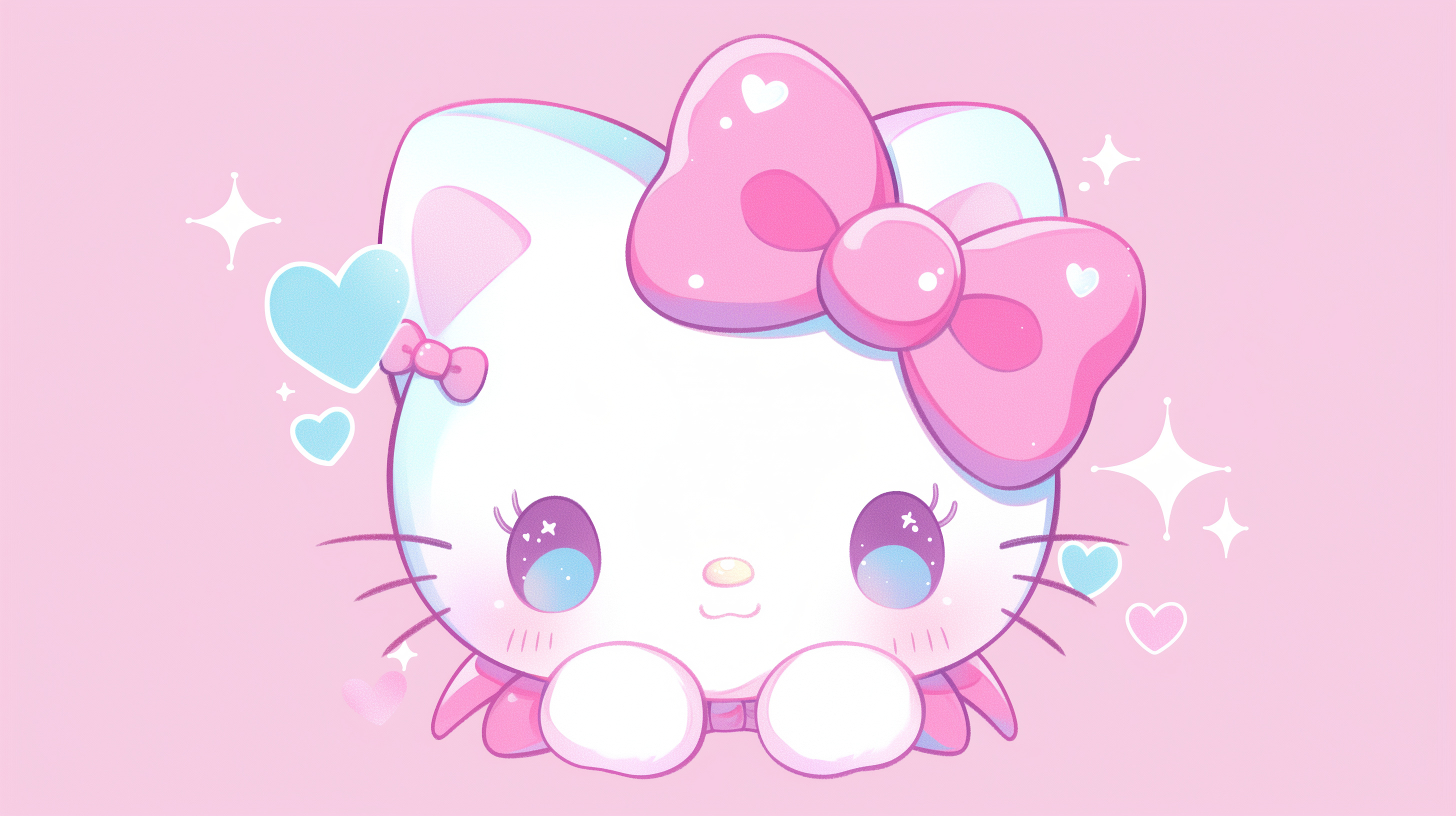 Hello Kitty, Cute Pink Wallpaper, 2920x1640 HD Desktop