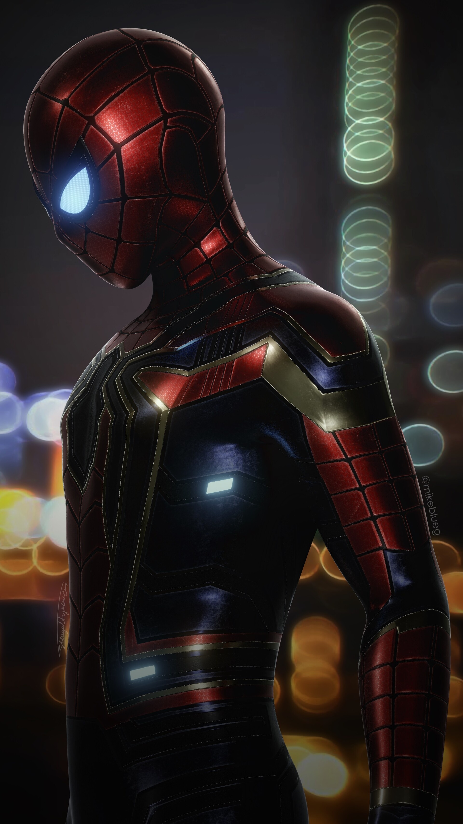 Iron Spider, ArtStation, Wallpapers, Spider-Man, 1920x3420 HD Phone