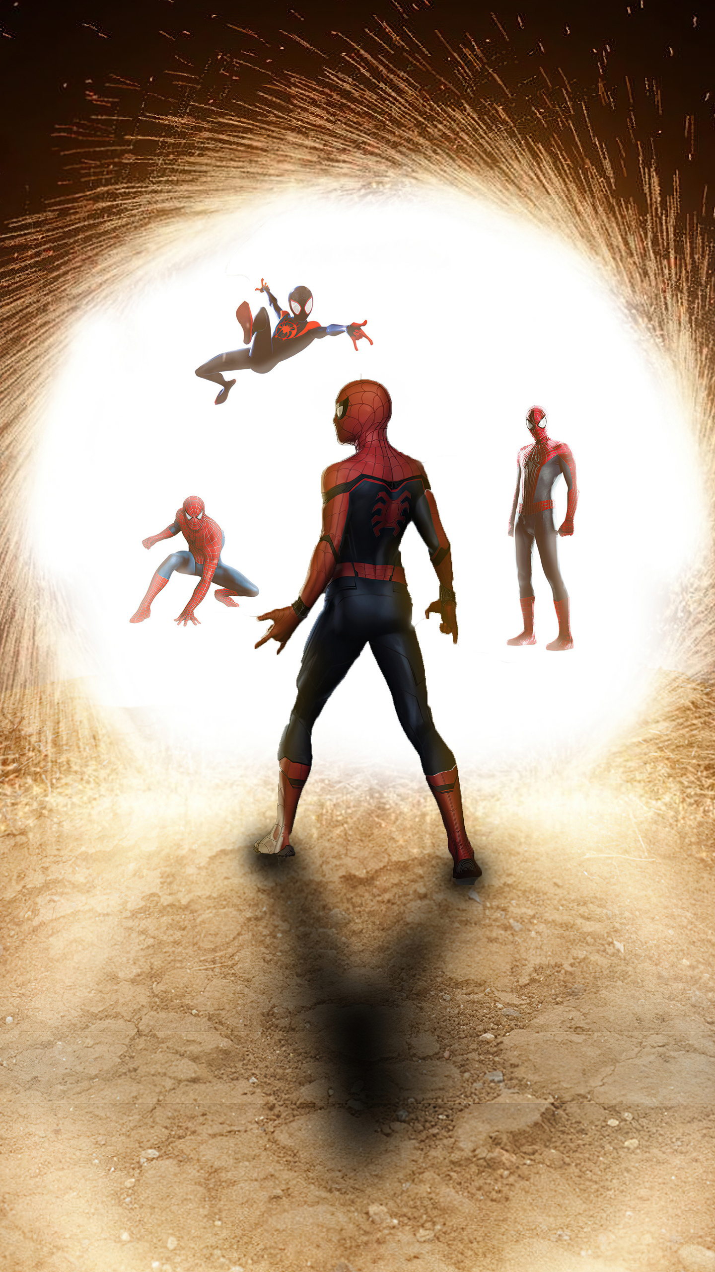 Spider-Verse, MCU comic art, Samsung Galaxy, HD 4K wallpapers, 1440x2560 HD Phone