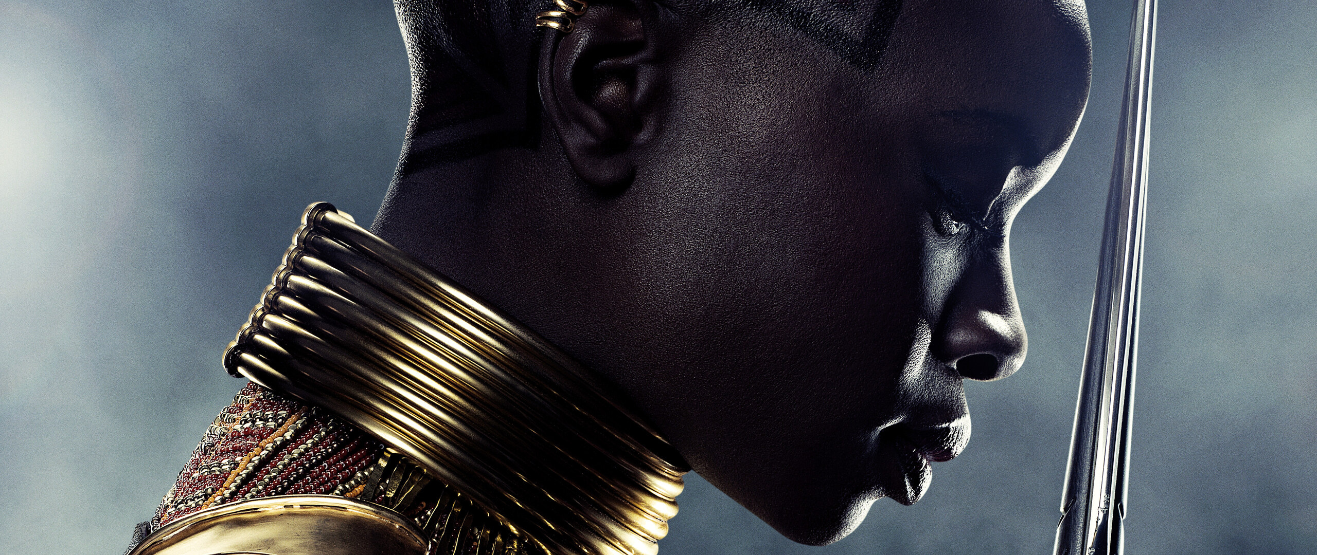 Danai Gurira, Black Panther poster, 5K resolution, 2560x1080 Dual Screen Desktop