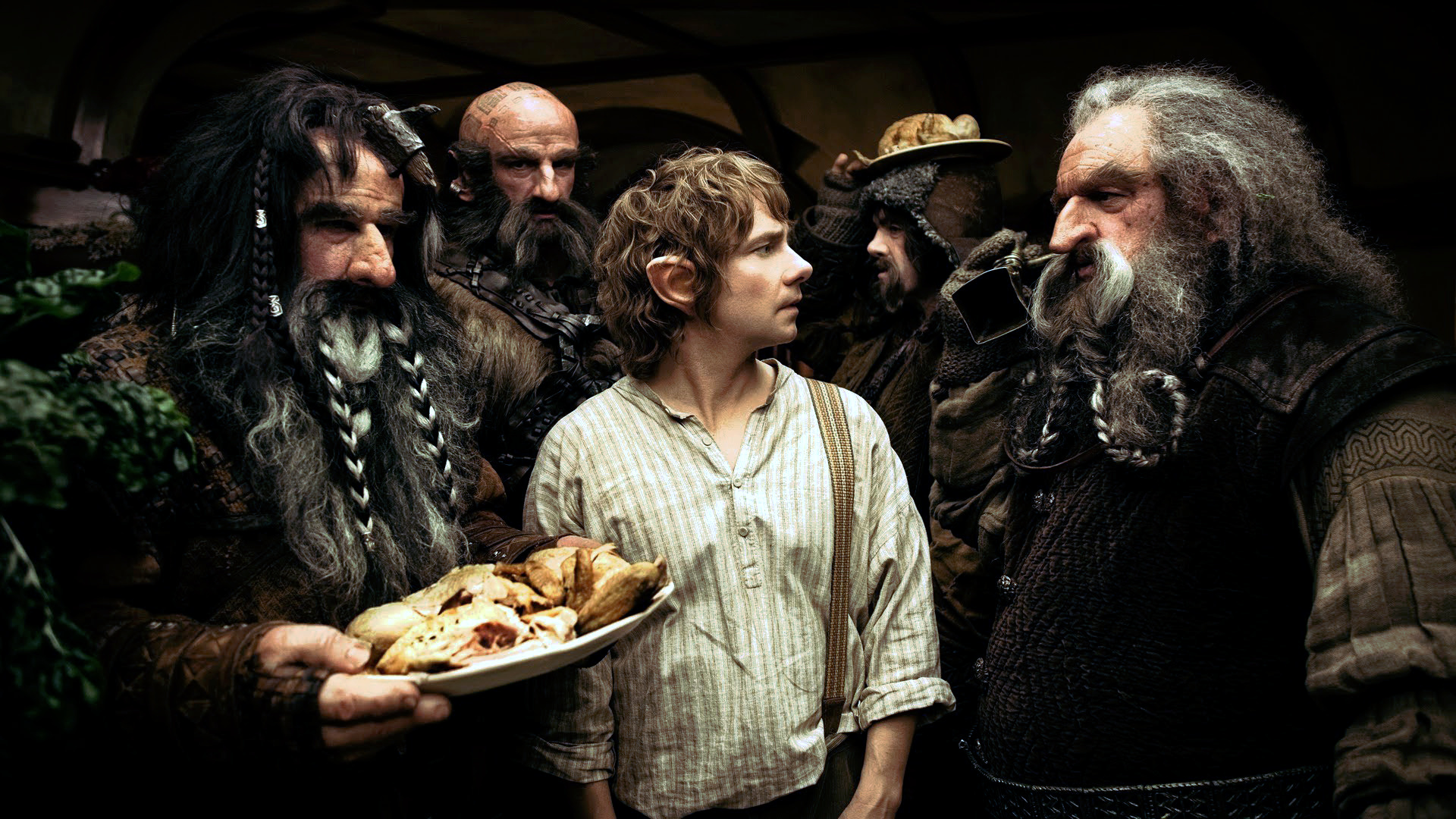 Bilbo Baggins, Lord of the Rings, Dwarf warriors, Fantasy battle scenes, 1920x1080 Full HD Desktop