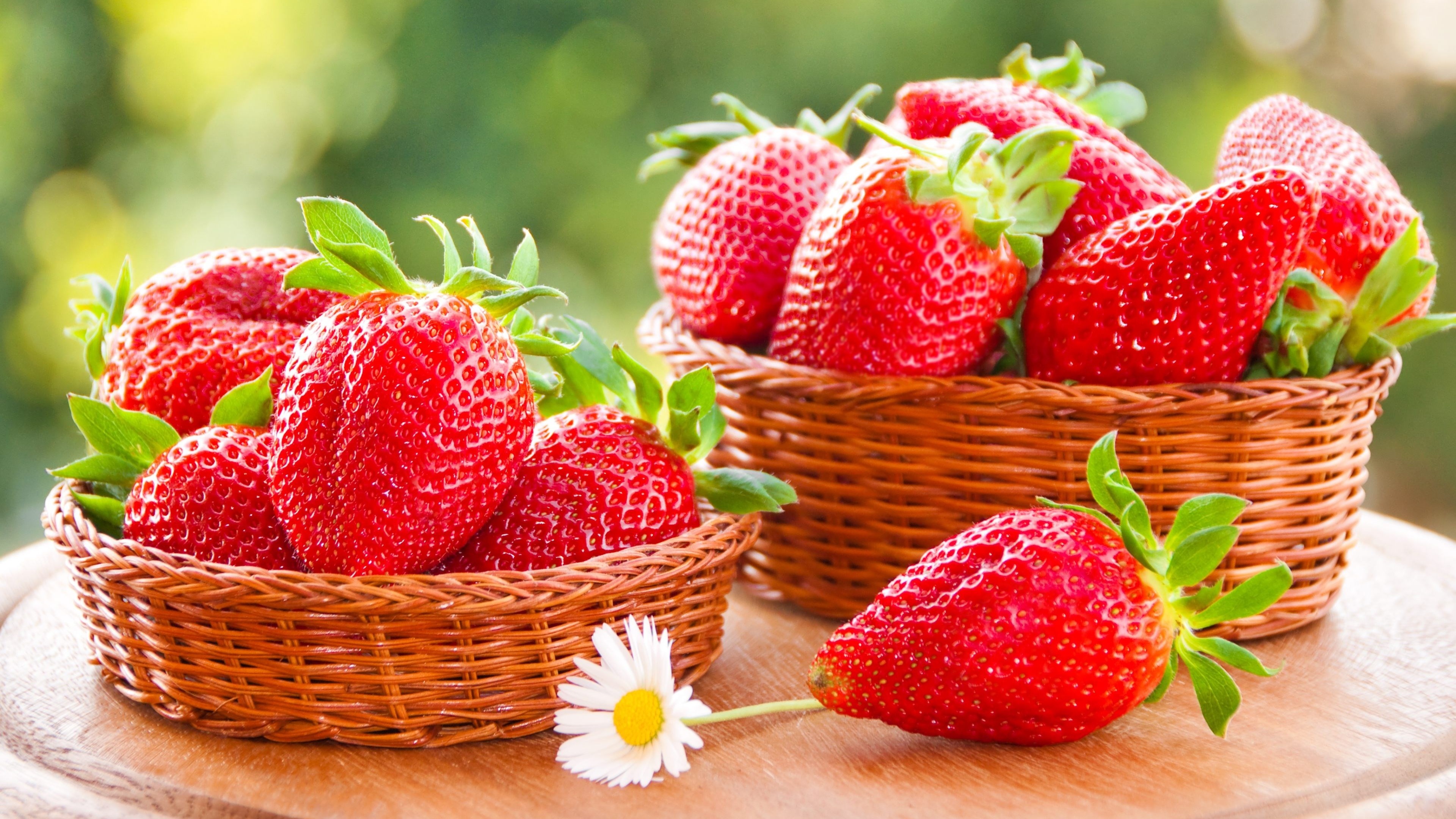 Wallpaper, Strawberry, 4K, Food, 3840x2160 4K Desktop