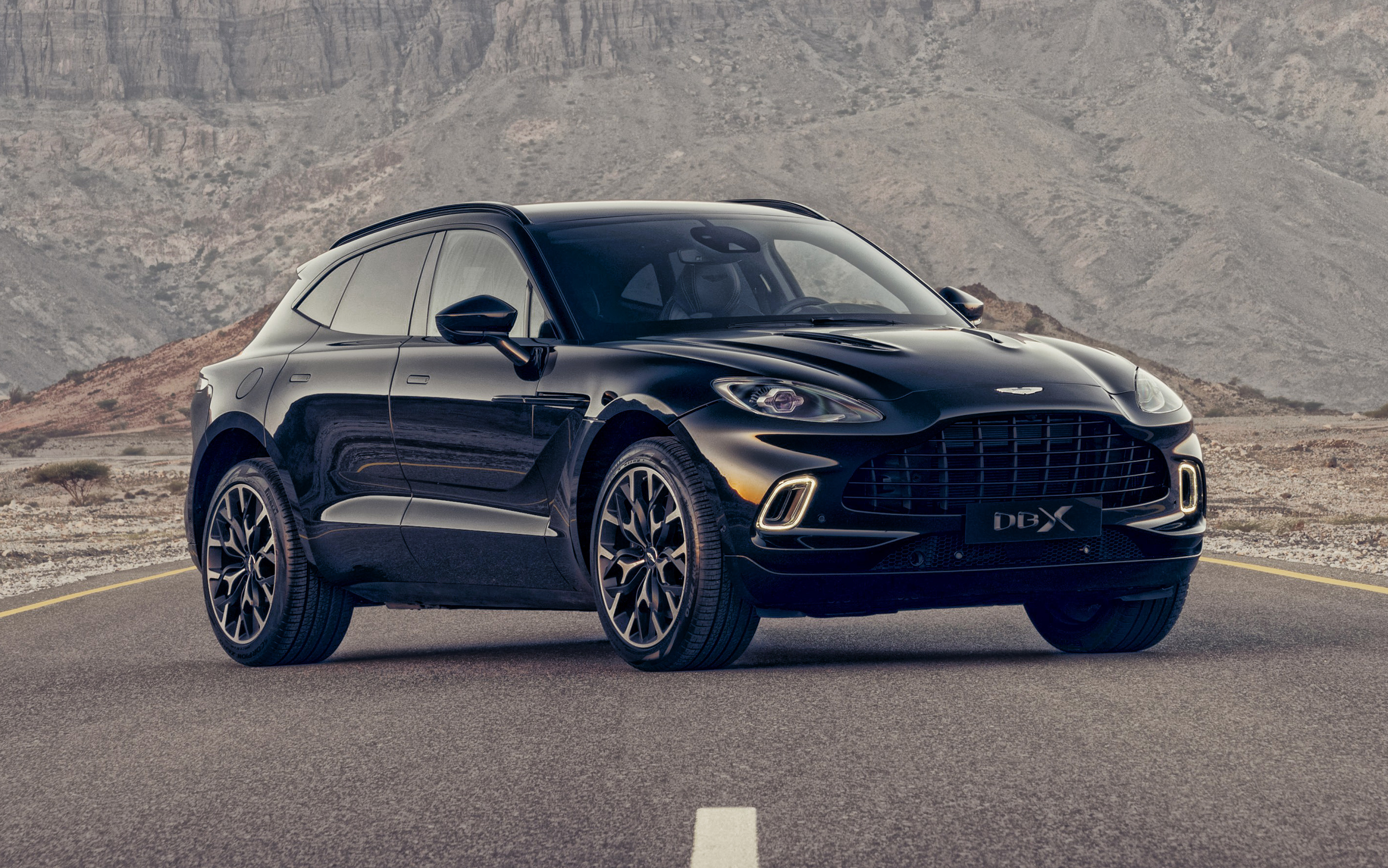 Aston Martin DBX, High-resolution exterior, Black beauty, British elegance, 2880x1800 HD Desktop
