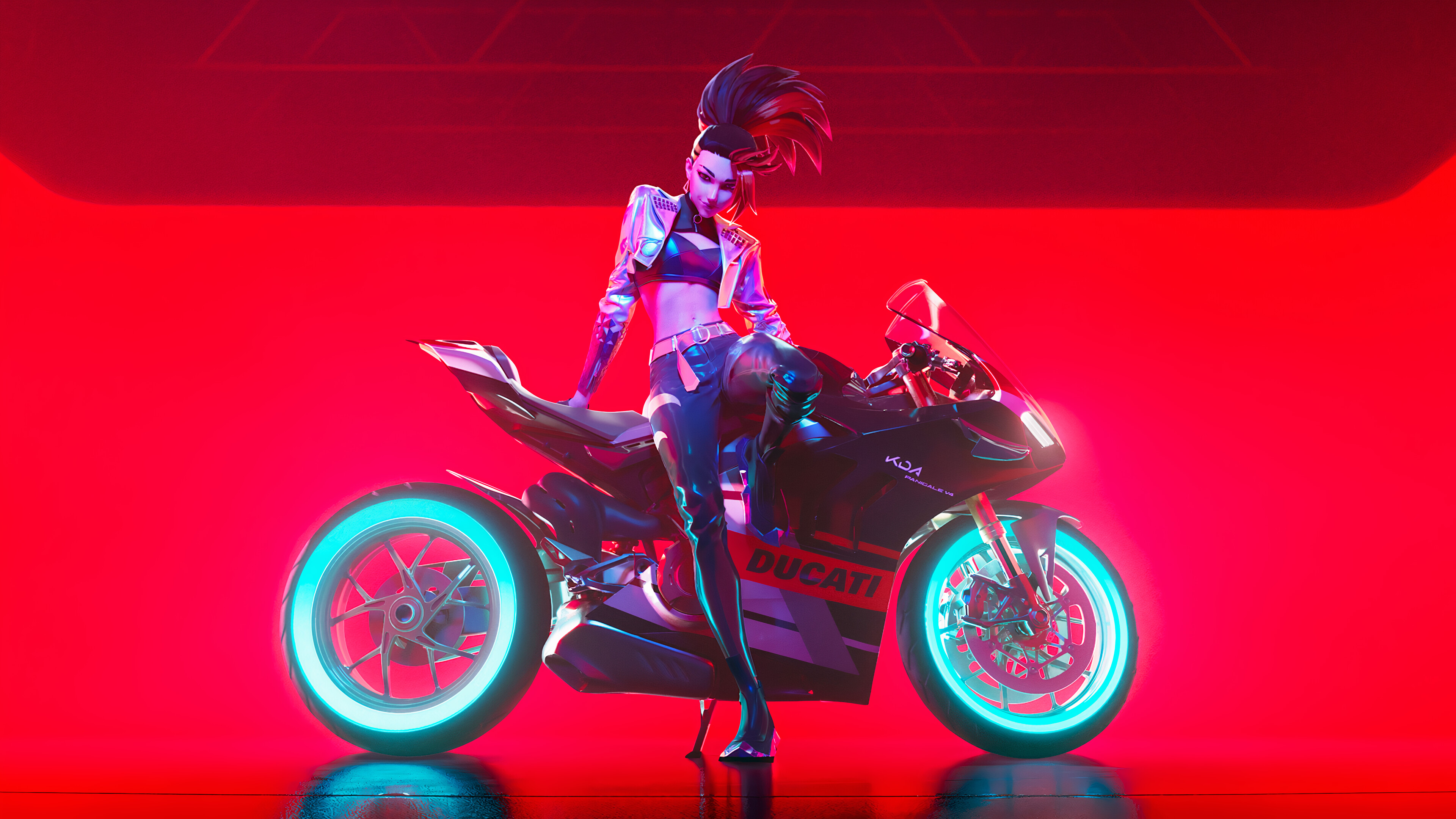 K/DA Akali, Ducati Wallpaper, 3840x2160 4K Desktop