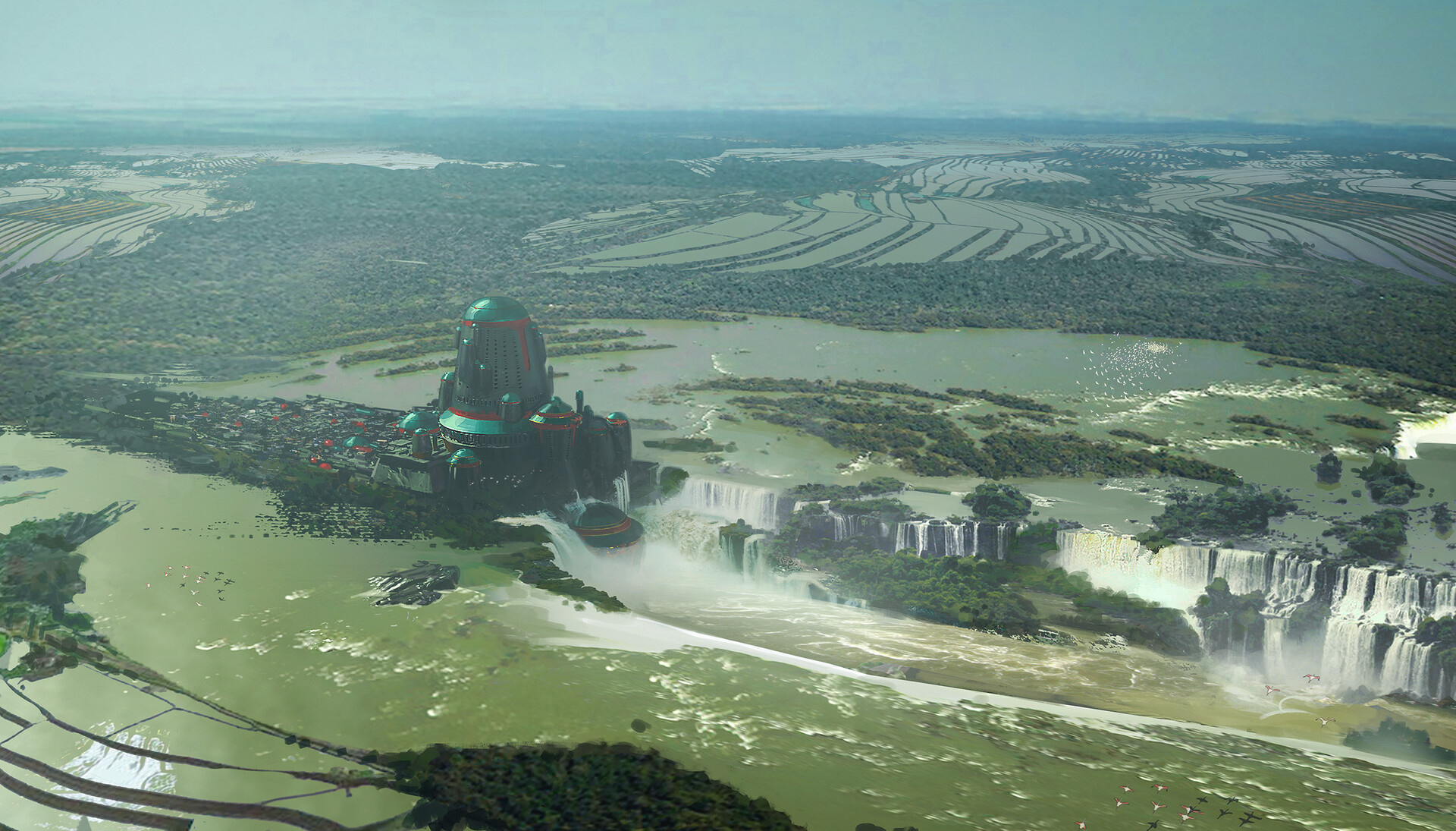 Caladan scenery, Marcin Basta artwork, Castle, 1920x1100 HD Desktop