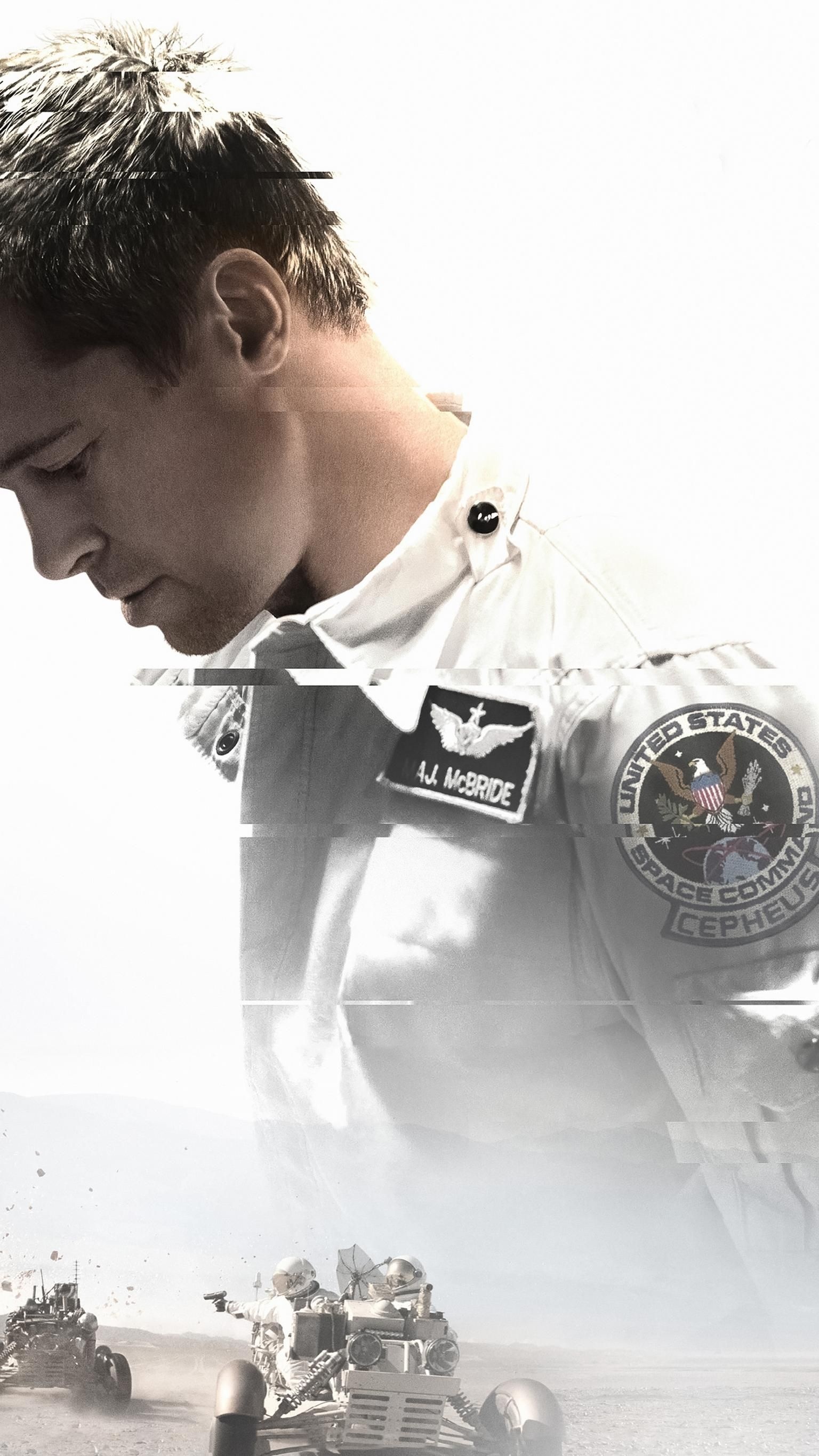 Ad Astra, Brad Pitt's performance, Atmospheric visuals, Deep space odyssey, 1540x2740 HD Phone