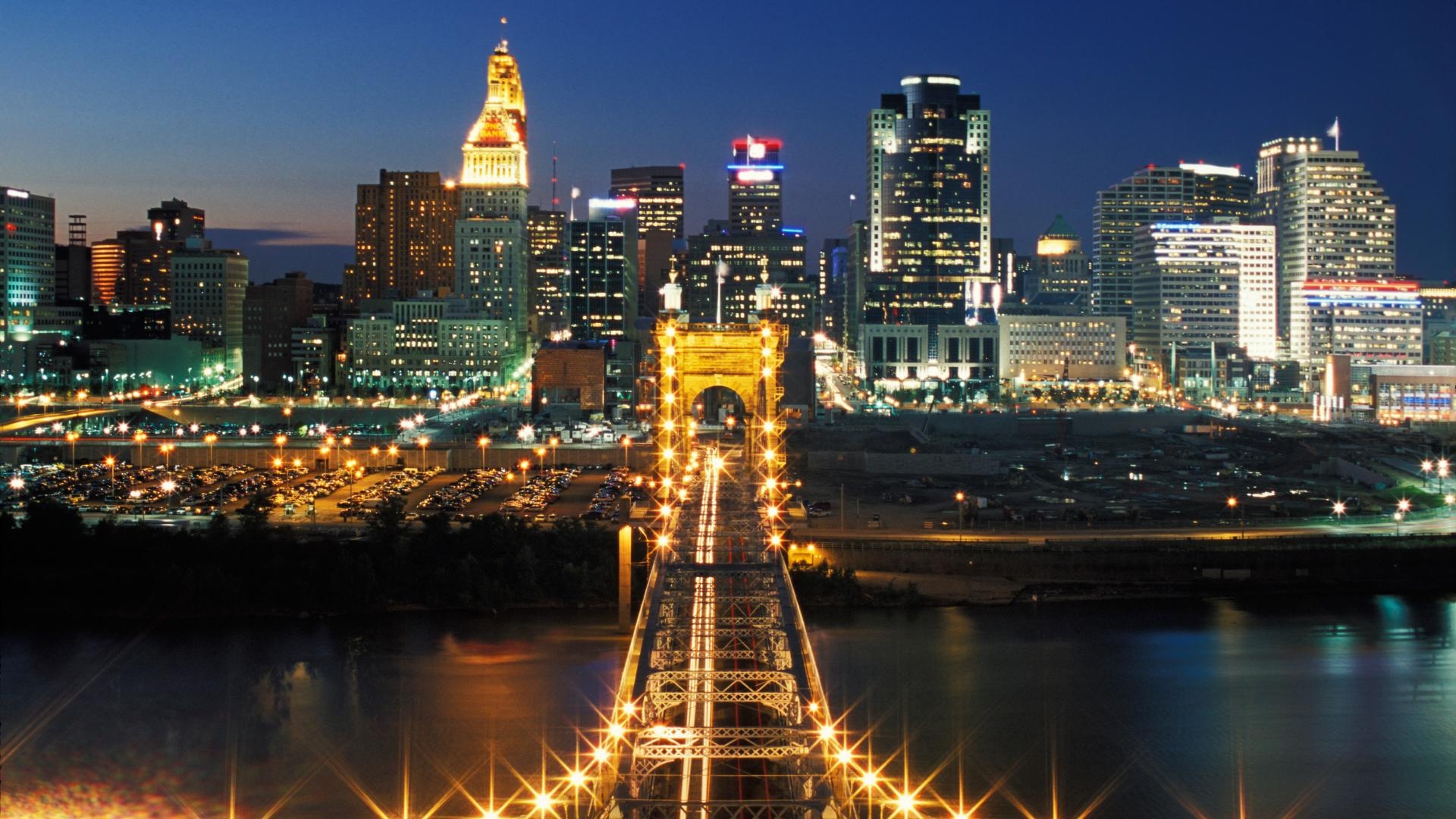 Cincinnati, Ohio travels, Skyline, HD wallpaper, 1920x1080 Full HD Desktop