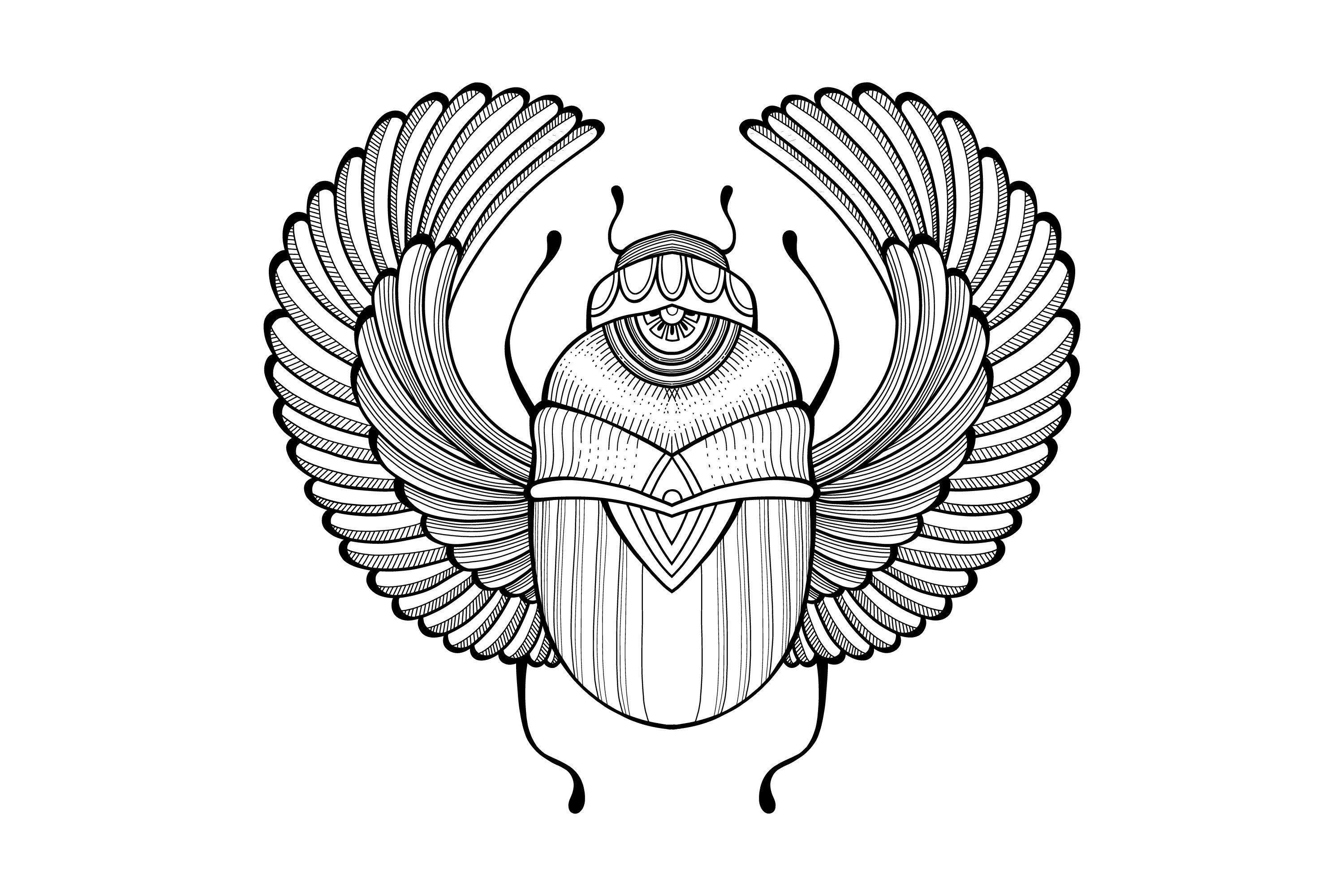 Egyptian scarab tattoo, Hand-drawn design, 3000x2000 HD Desktop
