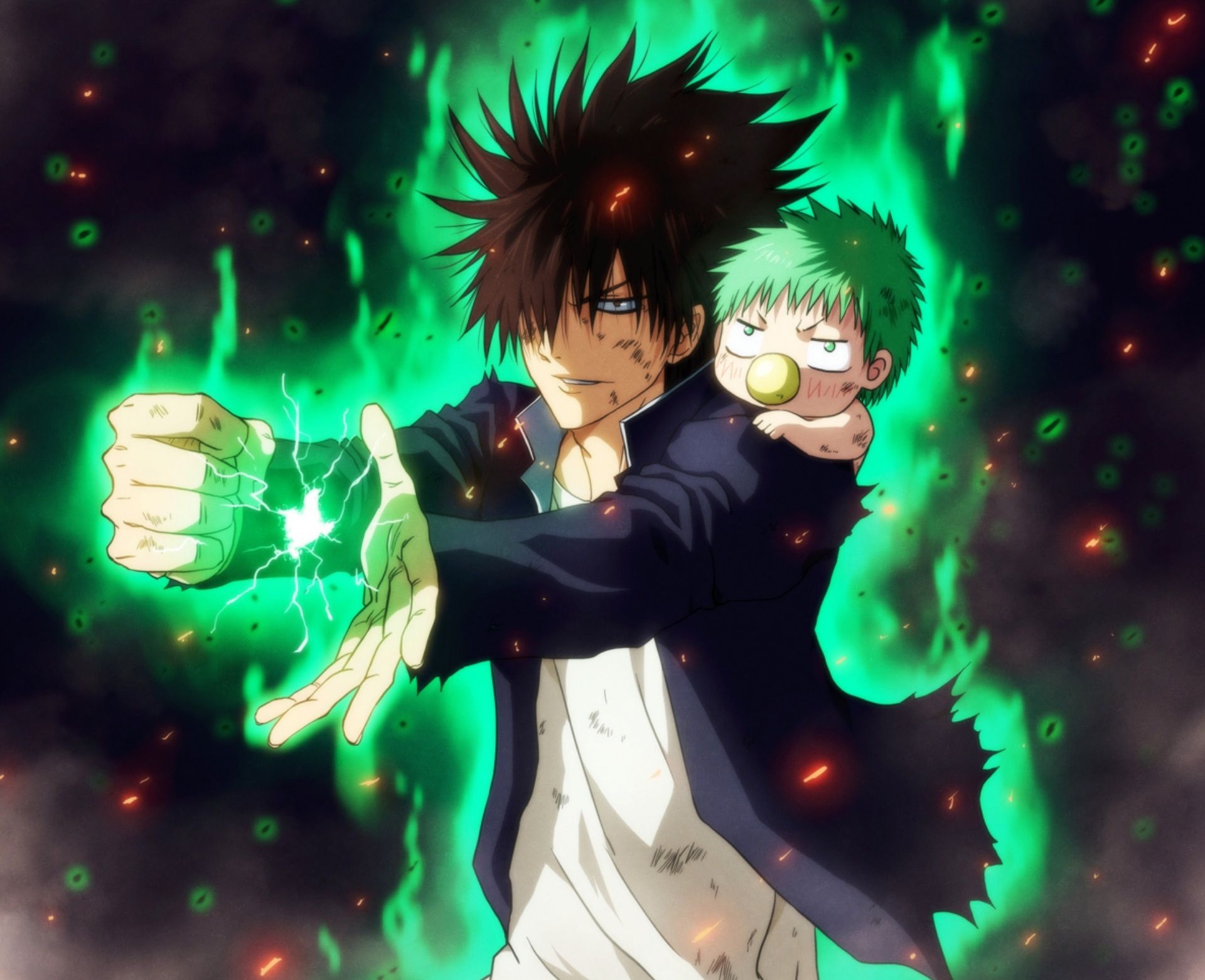 Beelzebub Anime, Oga Tatsumi, Powerful protagonist, Demonic battles, 1920x1570 HD Desktop