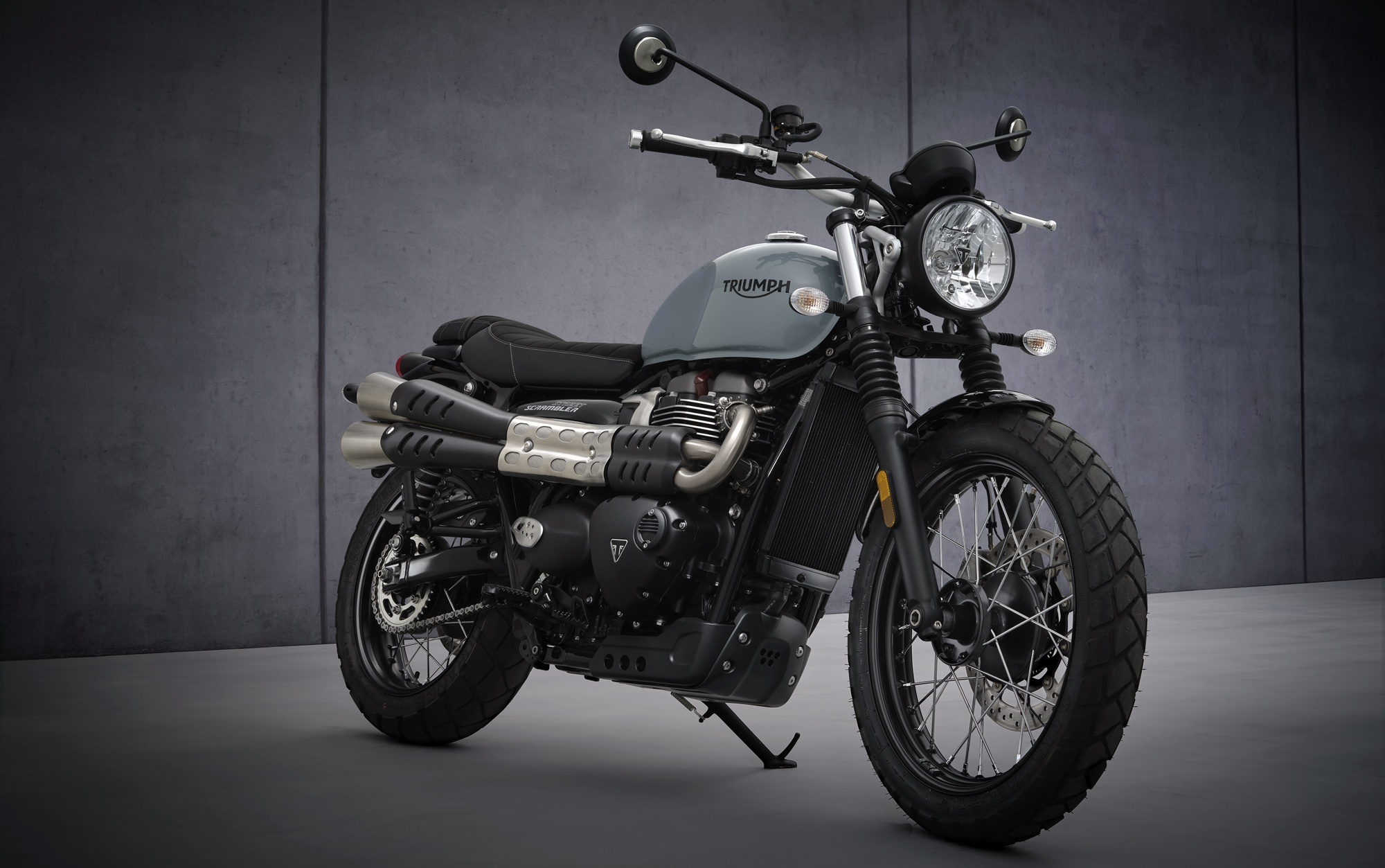 Triumph Street Scrambler, 2021 Triumph Street Scrambler and Street Scrambler Sandstorm, 2000x1260 HD Desktop