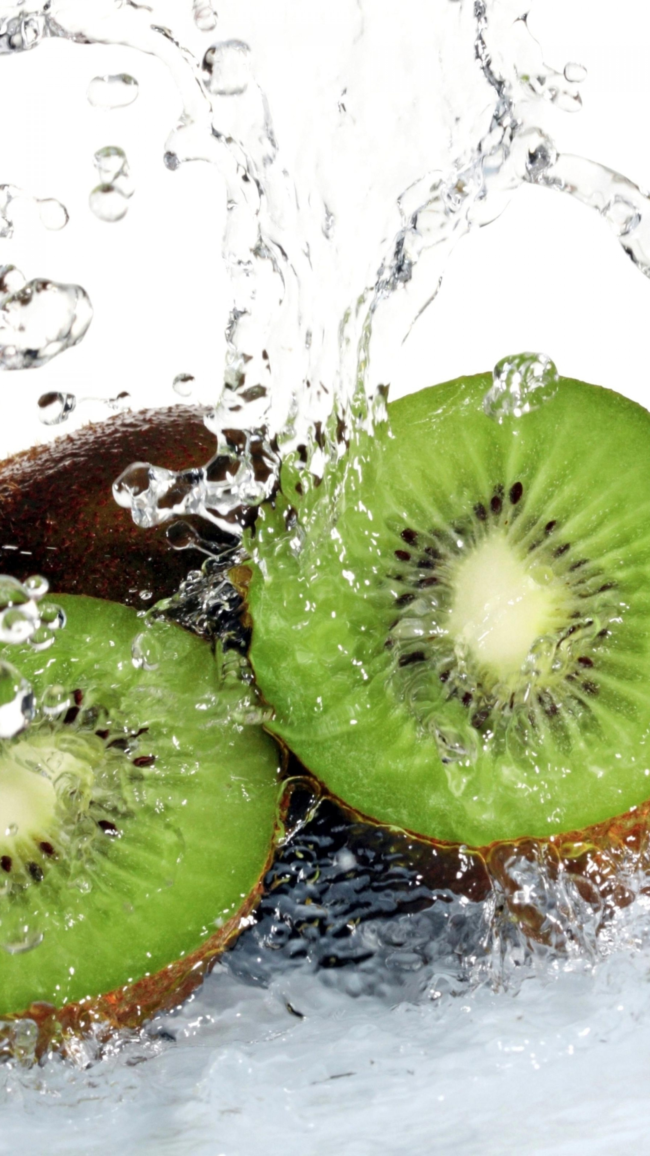 Water splash, Kiwi Wallpaper, 2160x3840 4K Phone