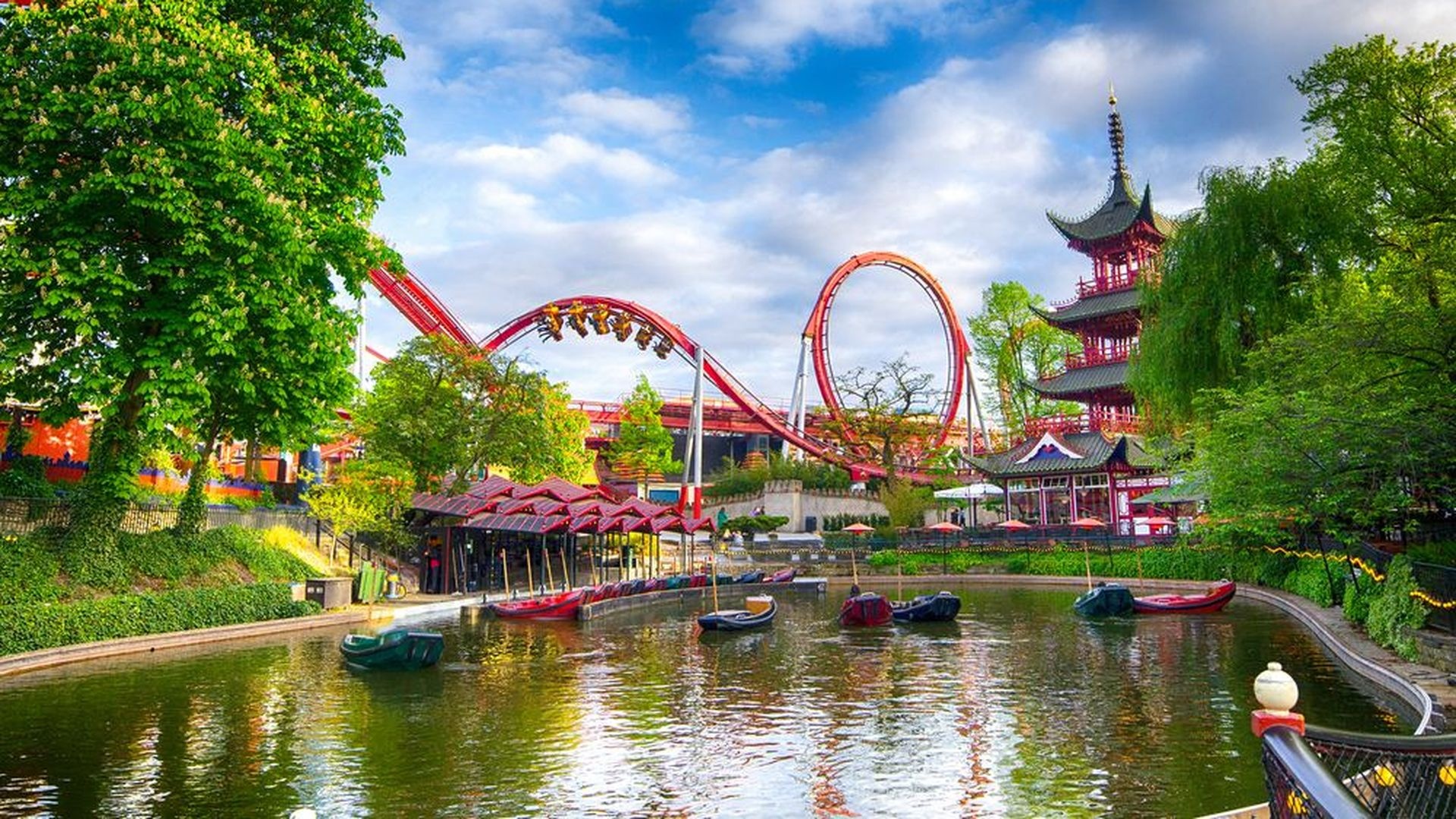 Tivoli Gardens, European landmarks quiz, Recognize the image, Traveller challenge, 1920x1080 Full HD Desktop