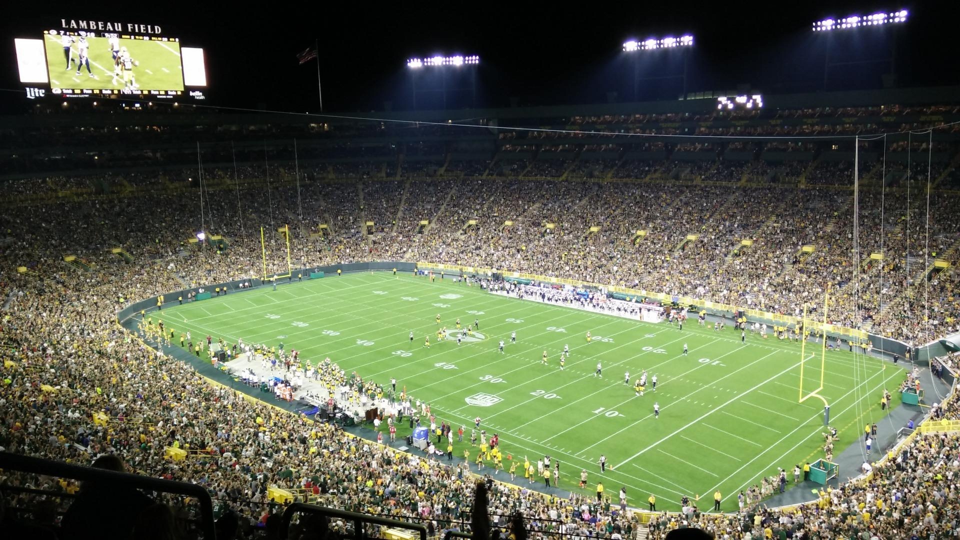 Lambeau Field, Section 632s Row 10 Seat 3, Green Bay Packers, Tennessee Titans, 1920x1080 Full HD Desktop