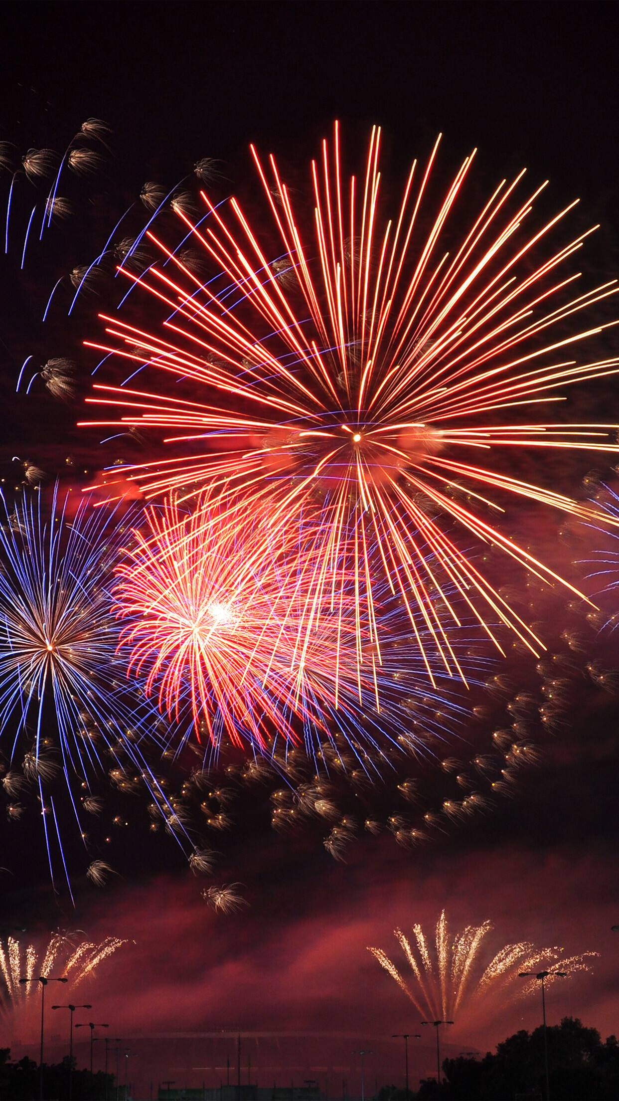 NB04 firework night art, City wallpaper, Vibrant celebration, Explosive beauty, 1250x2210 HD Phone