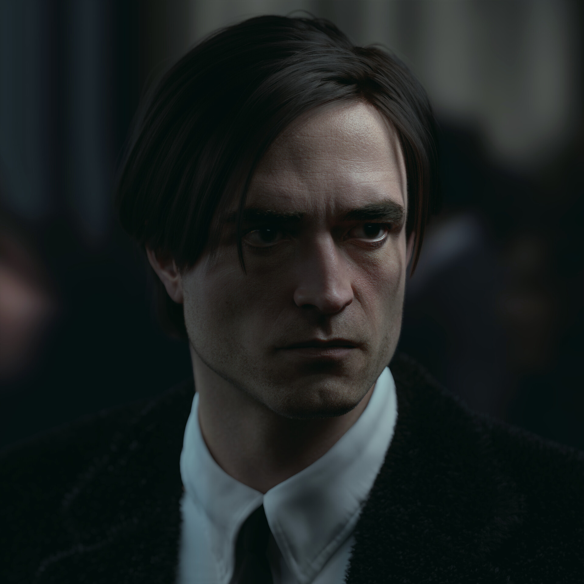 Robert Pattinson, Bruce Wayne, Realistic Portrait, 1920x1920 HD Phone