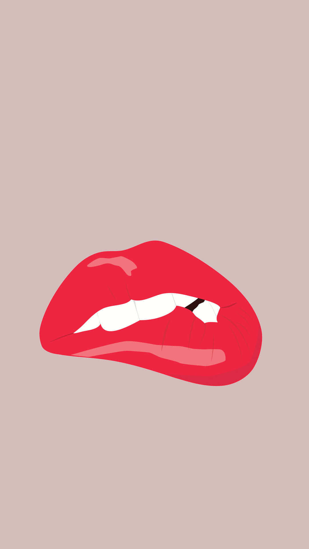 Lip bite, Cool Girly Wallpaper, 1080x1920 Full HD Phone