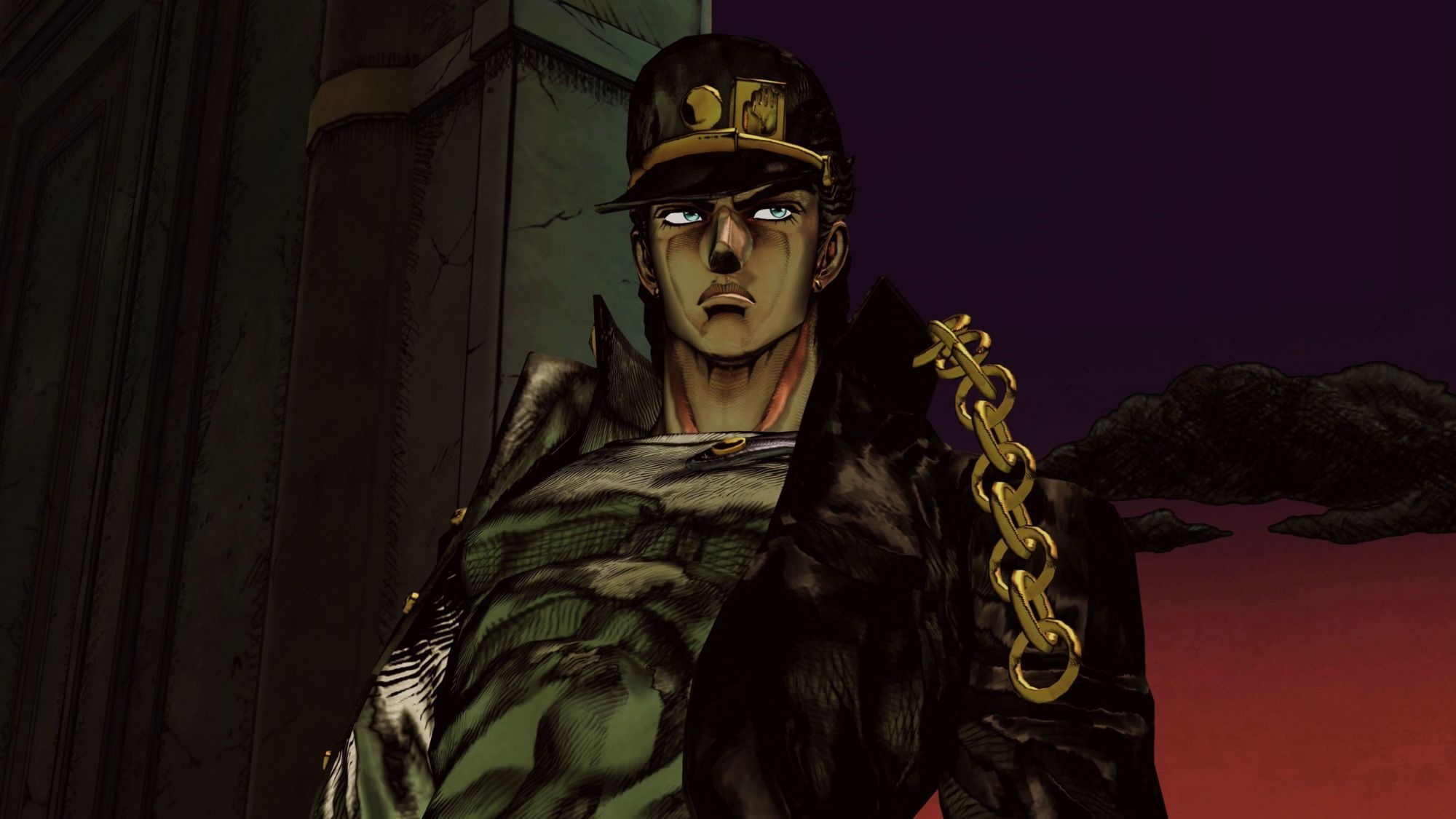 Jotaro Kujo, JoJo's Bizarre Adventure: All Star Battle, gold collar chain, HD Desktop wallpaper