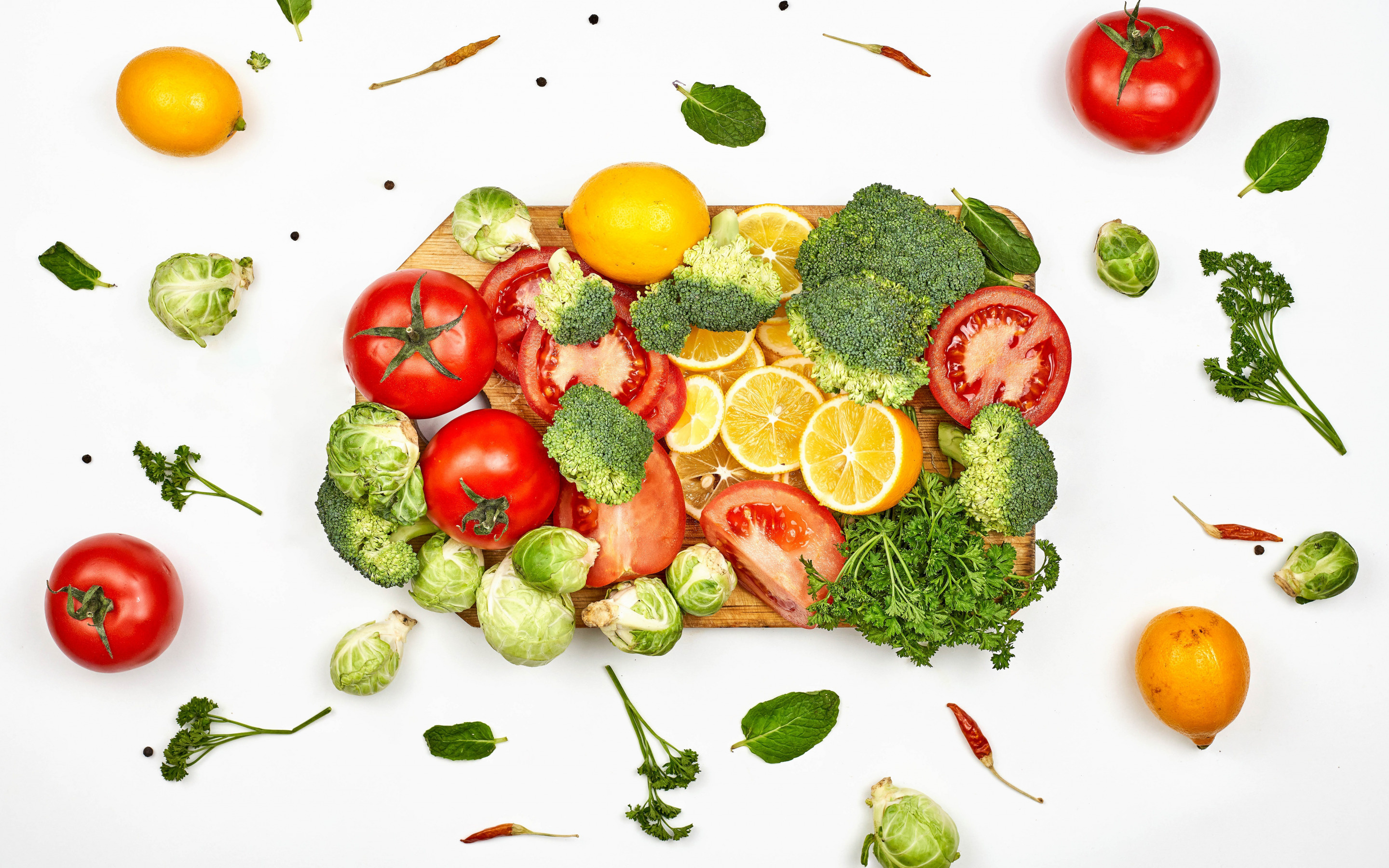 Healthy food concepts, Variety of vegetables, Fresh ingredients, High-quality pictures, 2880x1800 HD Desktop