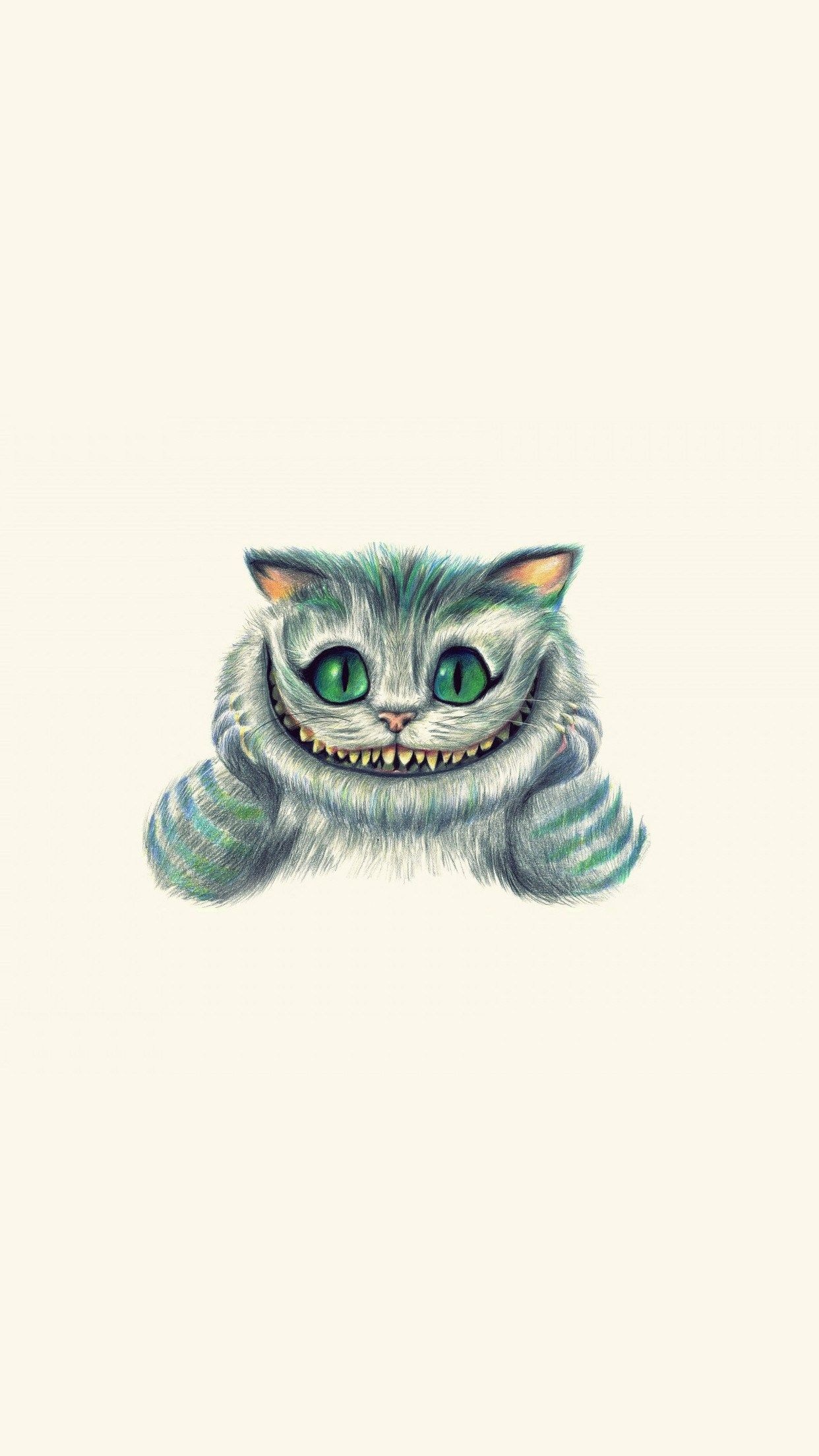 Cheshire Cat wallpaper iPhone, Captivating design, Alice in Wonderland, Mysterious allure, 1250x2210 HD Phone