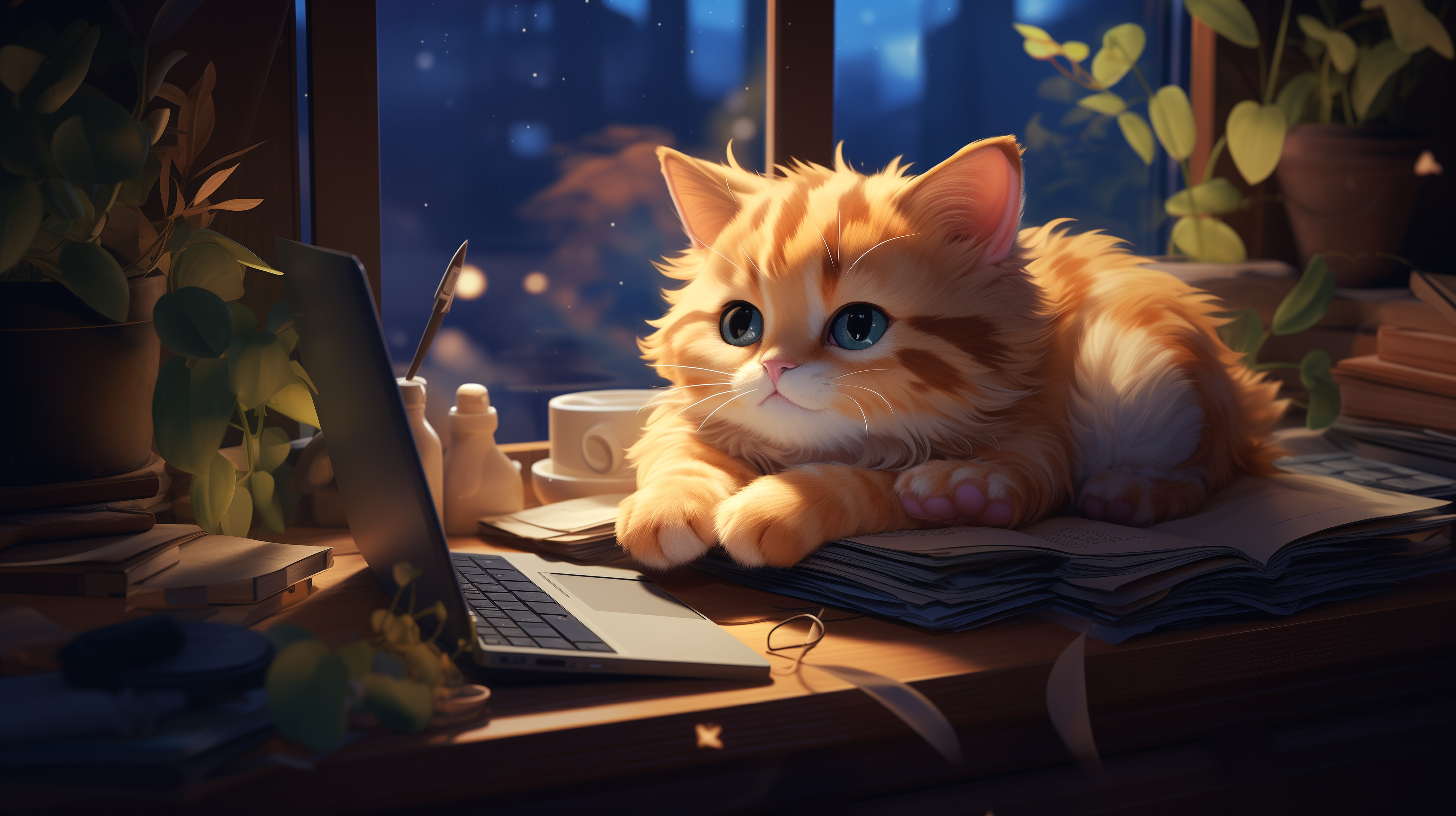 Kitten, Cute Laptop Wallpaper, 2920x1640 HD Desktop