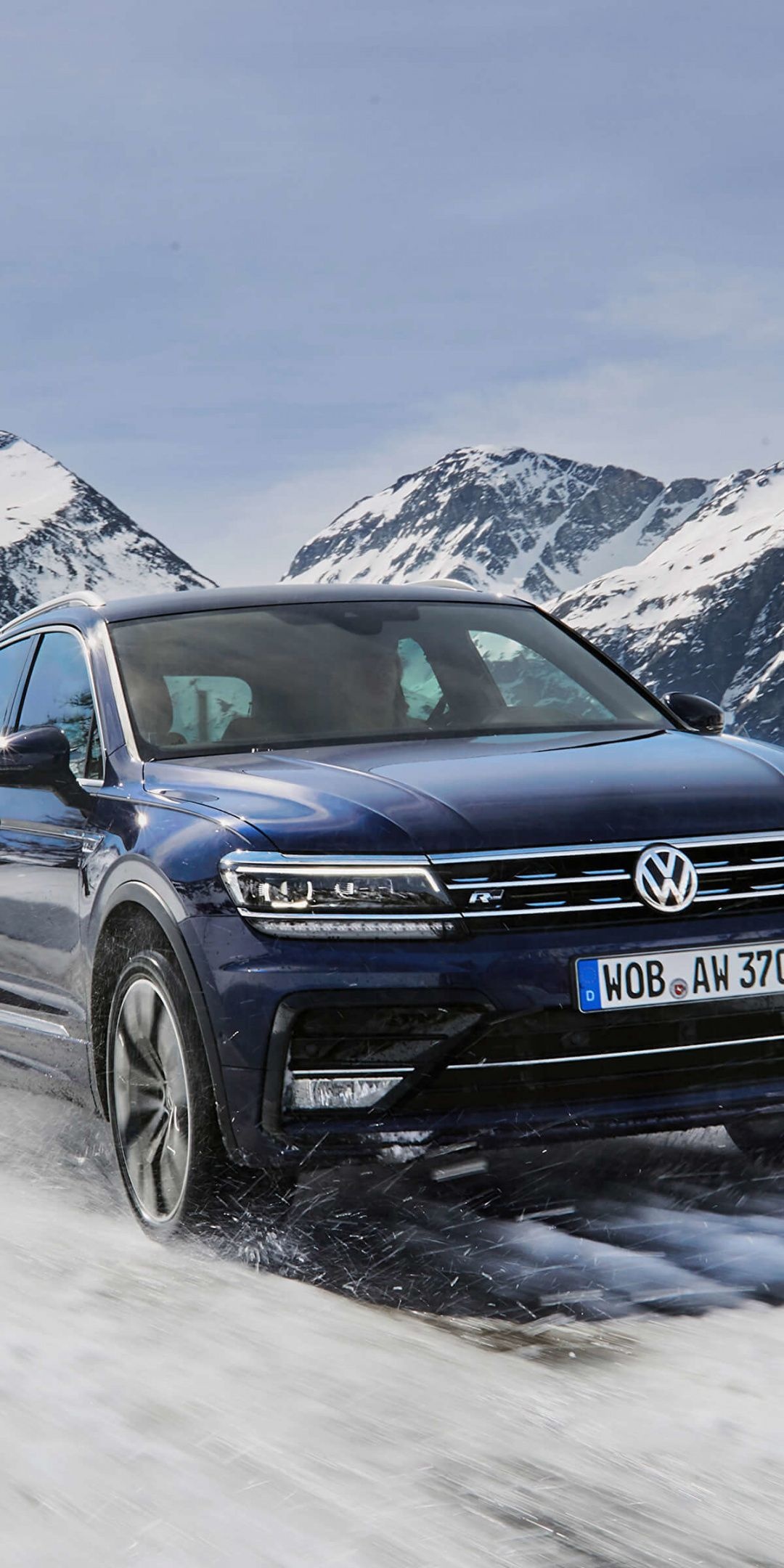 Volkswagen Tiguan, Blue color, Wallpaper, Dream cars, 1080x2160 HD Phone