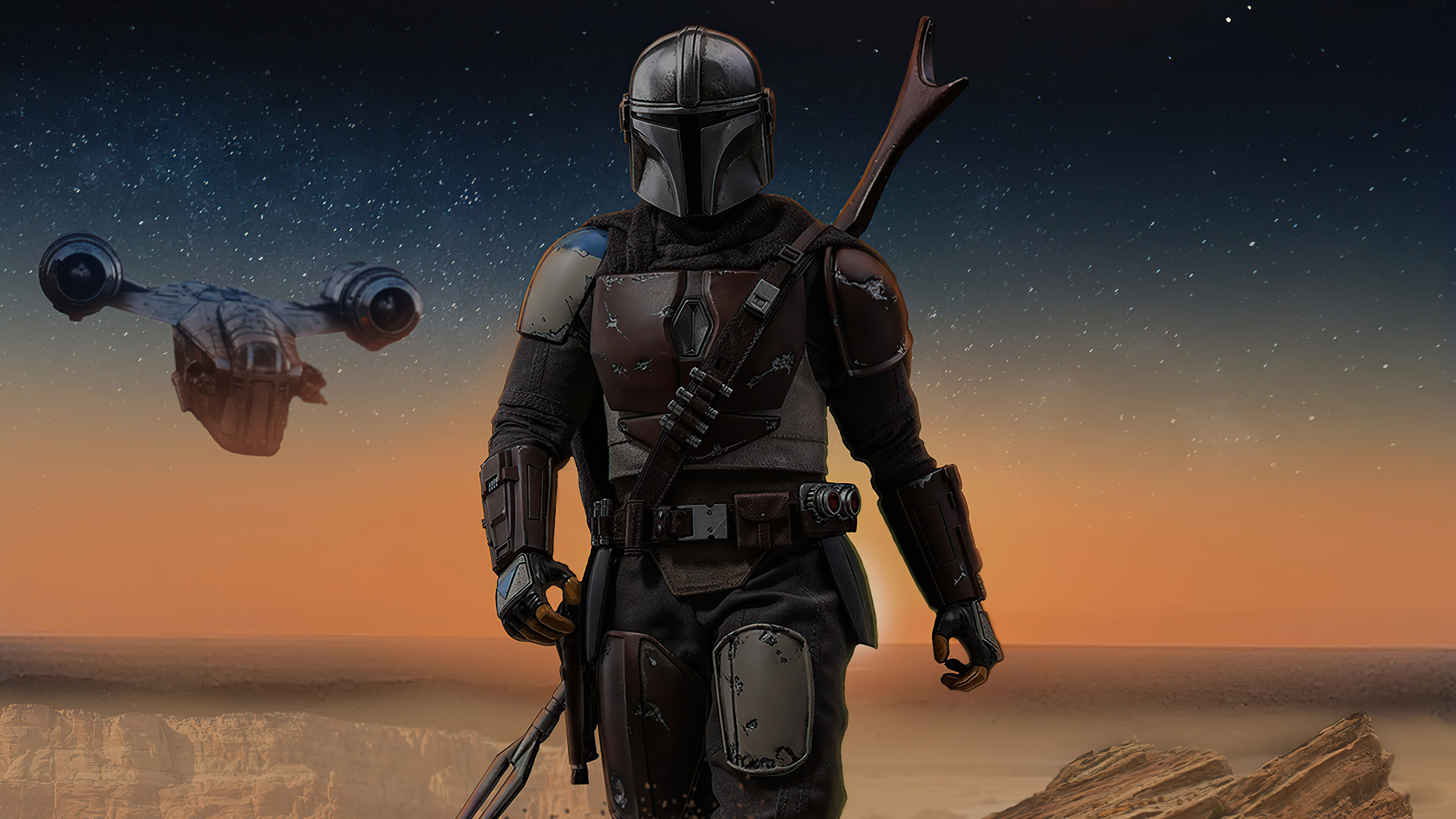 Mandalorian poster cover art, 4K HD, TV shows, Stunning wallpapers, 3840x2160 4K Desktop