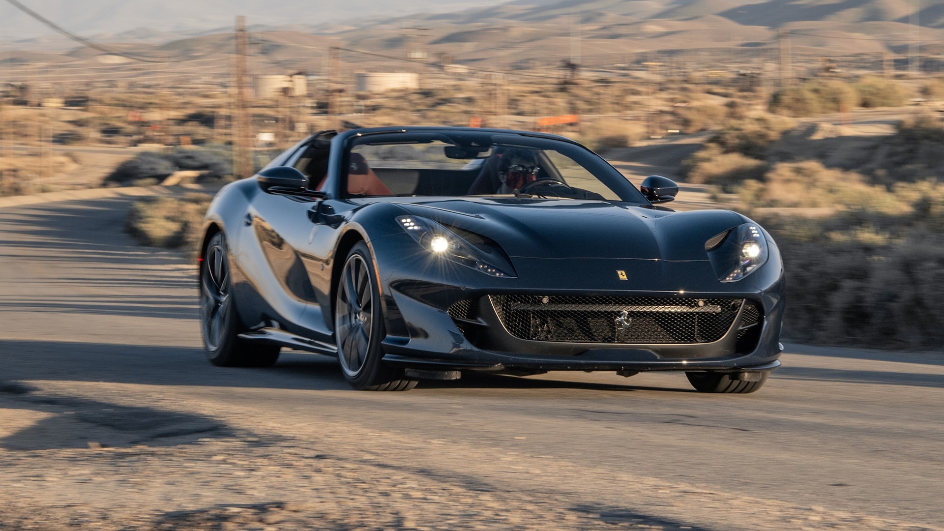 Ferrari 812 GTS, Frightening drive, Thrilling experience, Exhilarating performance, 1920x1080 Full HD Desktop