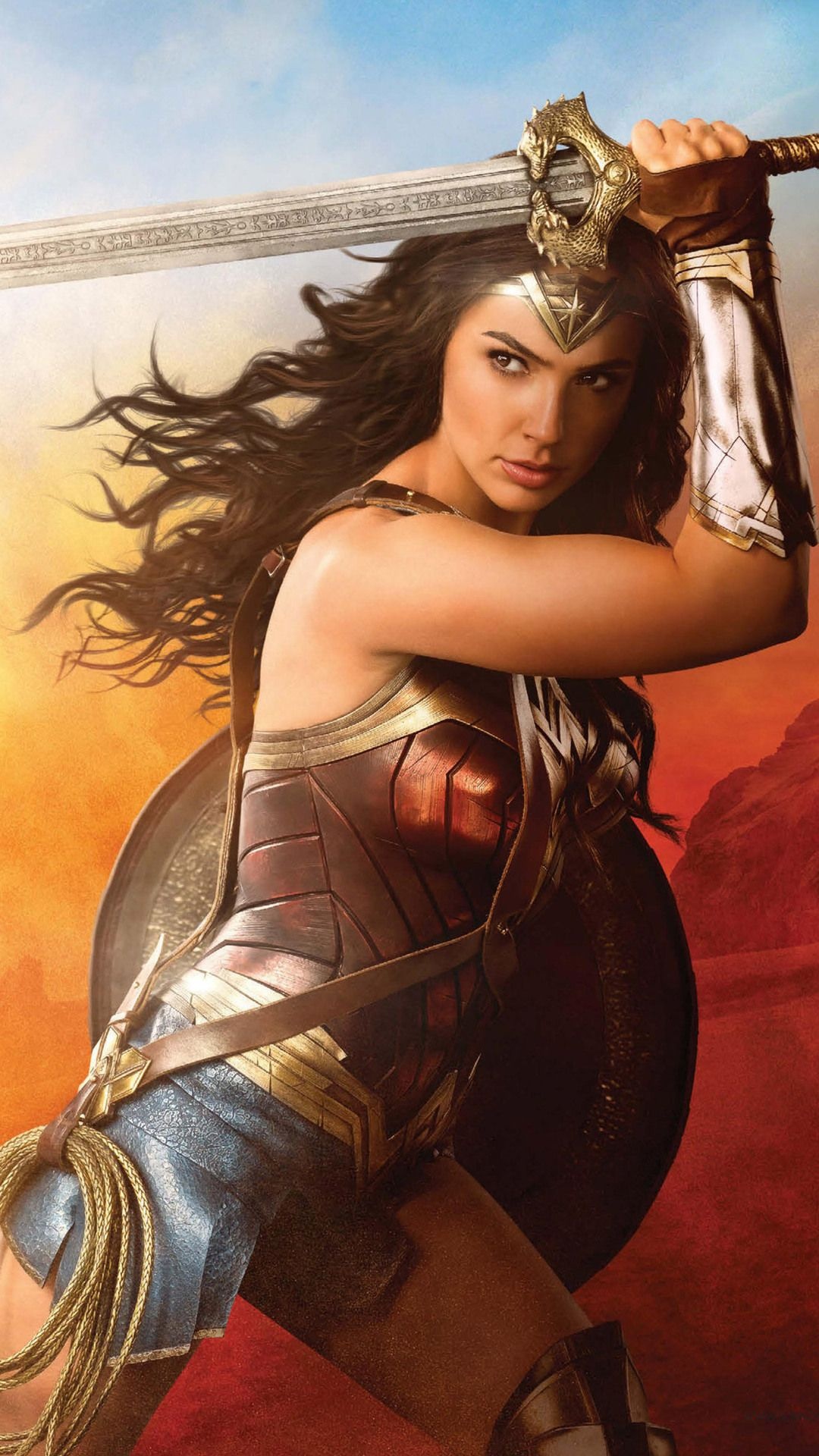 Gal Gadot, Wonder Woman, Apple iPhone, Upcoming DC movies, 1080x1920 Full HD Phone