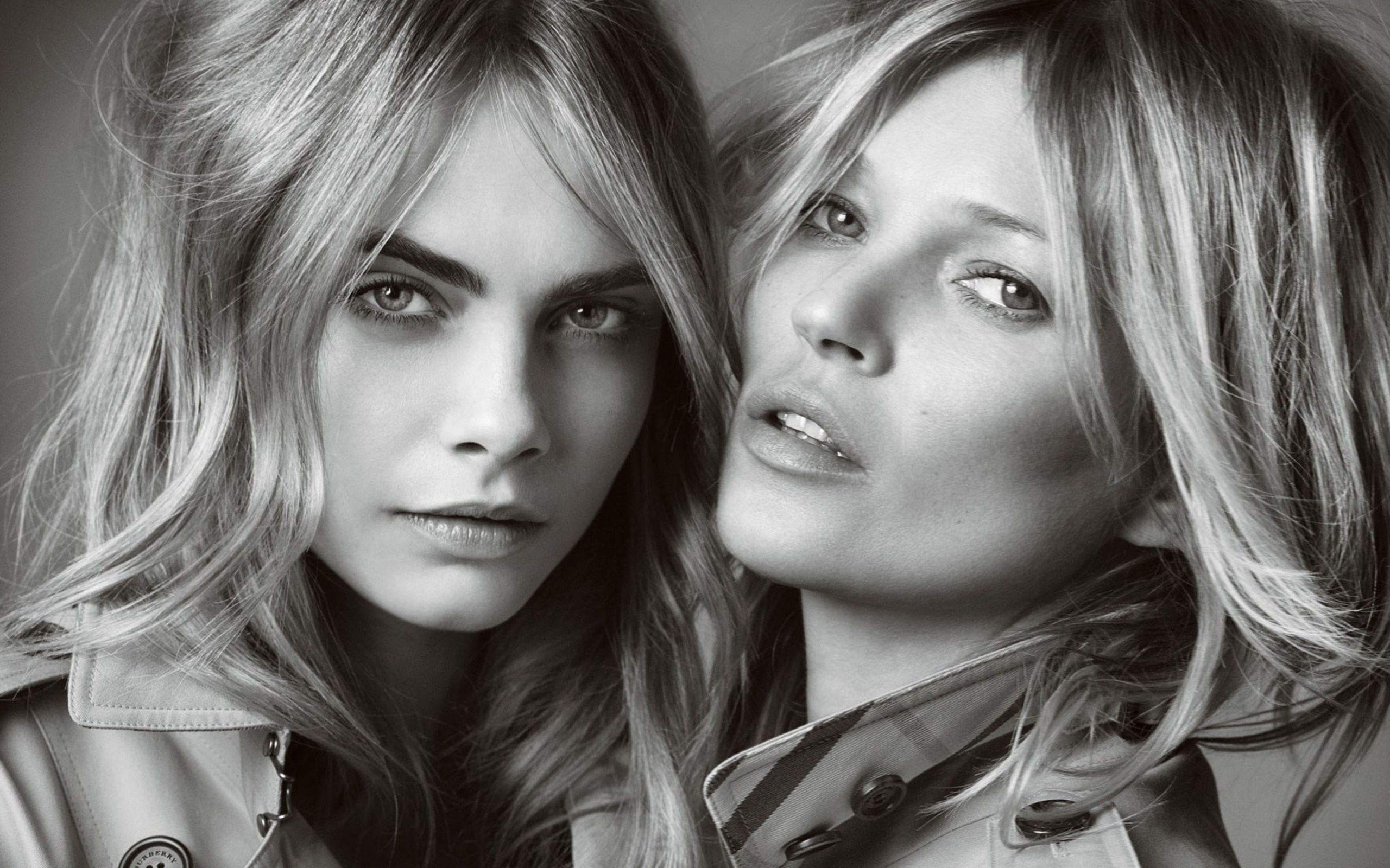 Download wallpapers, Kate Moss, Cara Delevingne, Portrait, 2560x1600 HD Desktop