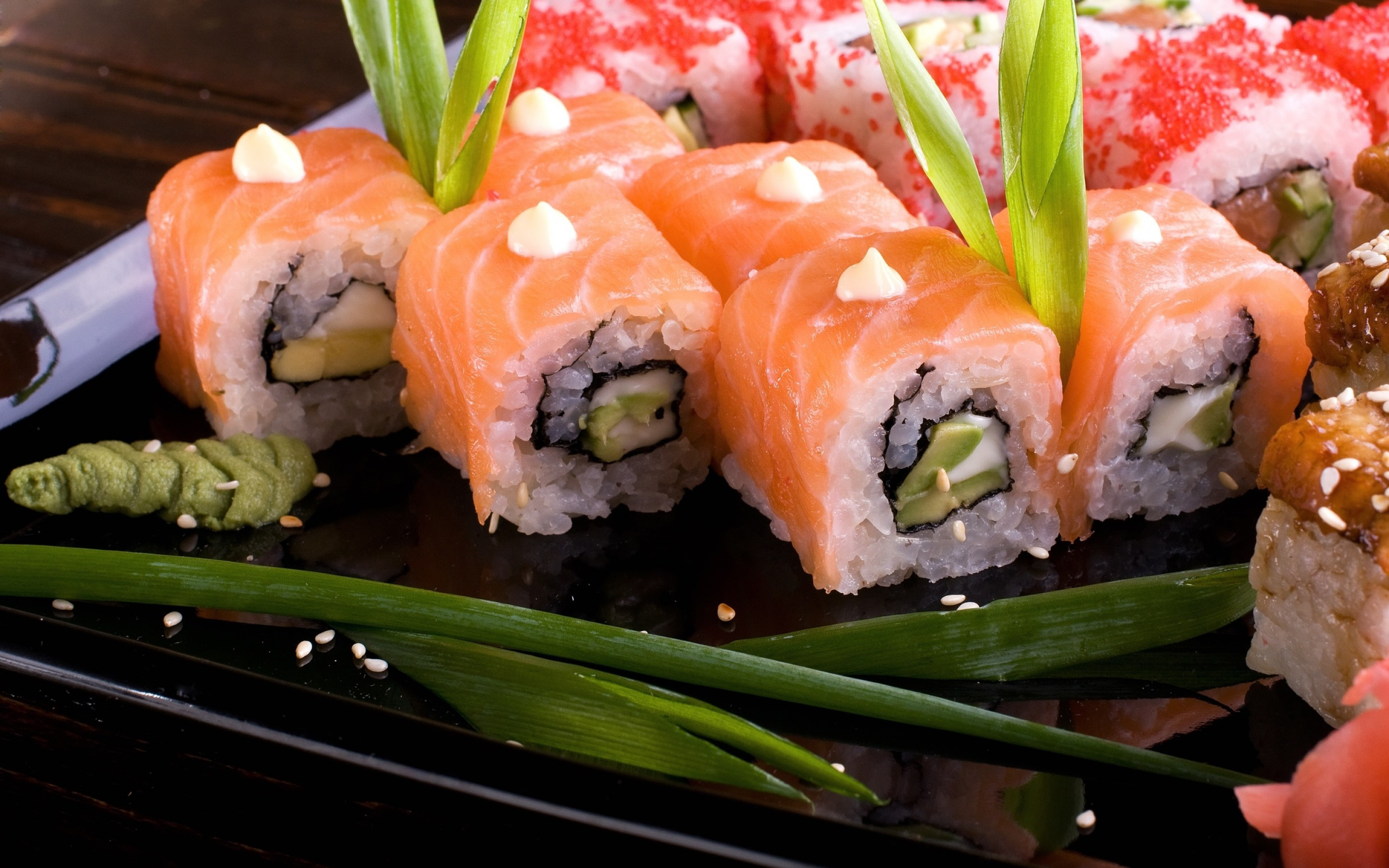 Sushi rice vegetables, Japanese foods wallpapers, Macbook Pro 15 inch, Wasabi, 2880x1800 HD Desktop