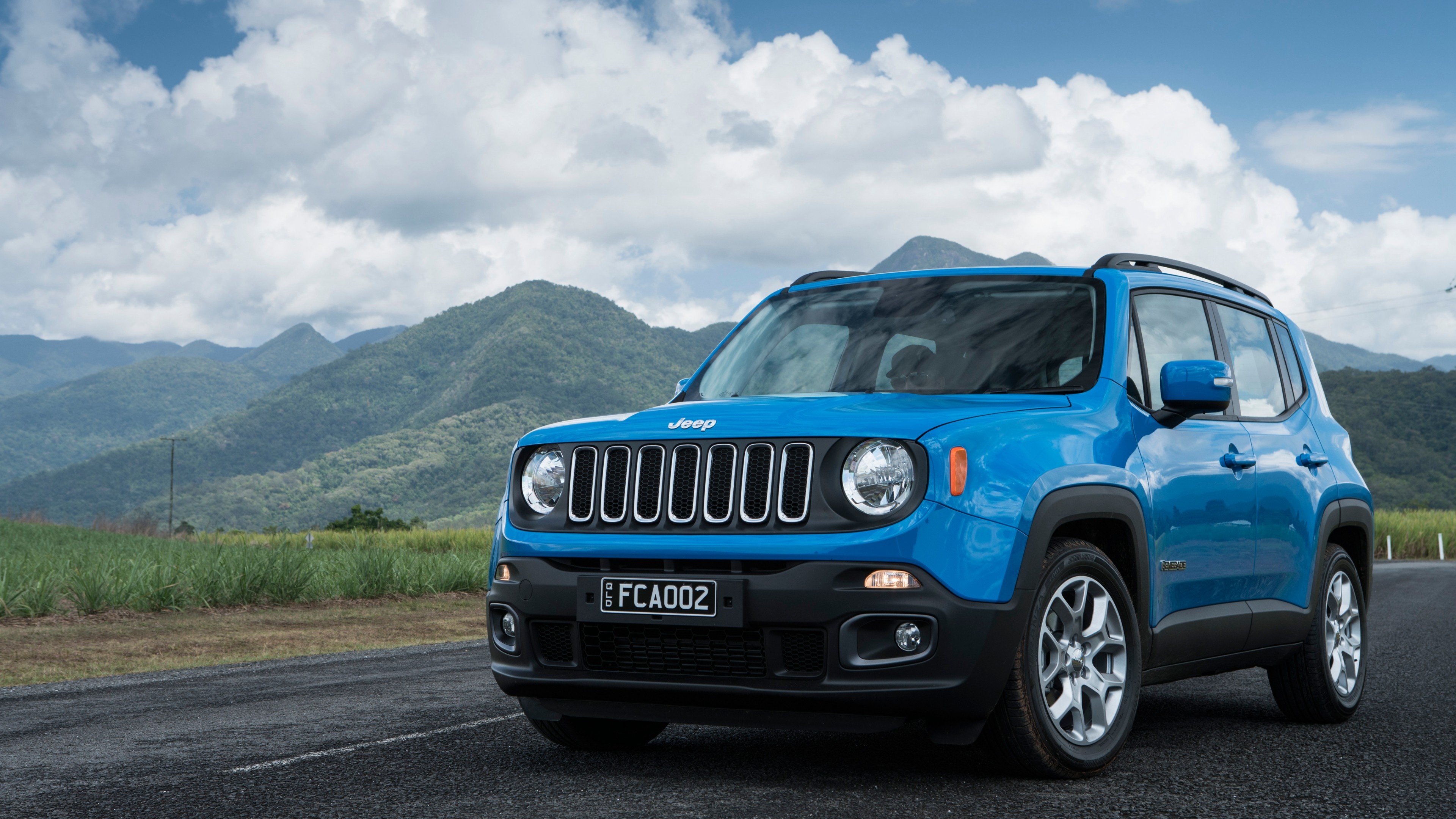 Jeep Renegade Longitude, Blue SUV, 3840x2160 4K Desktop