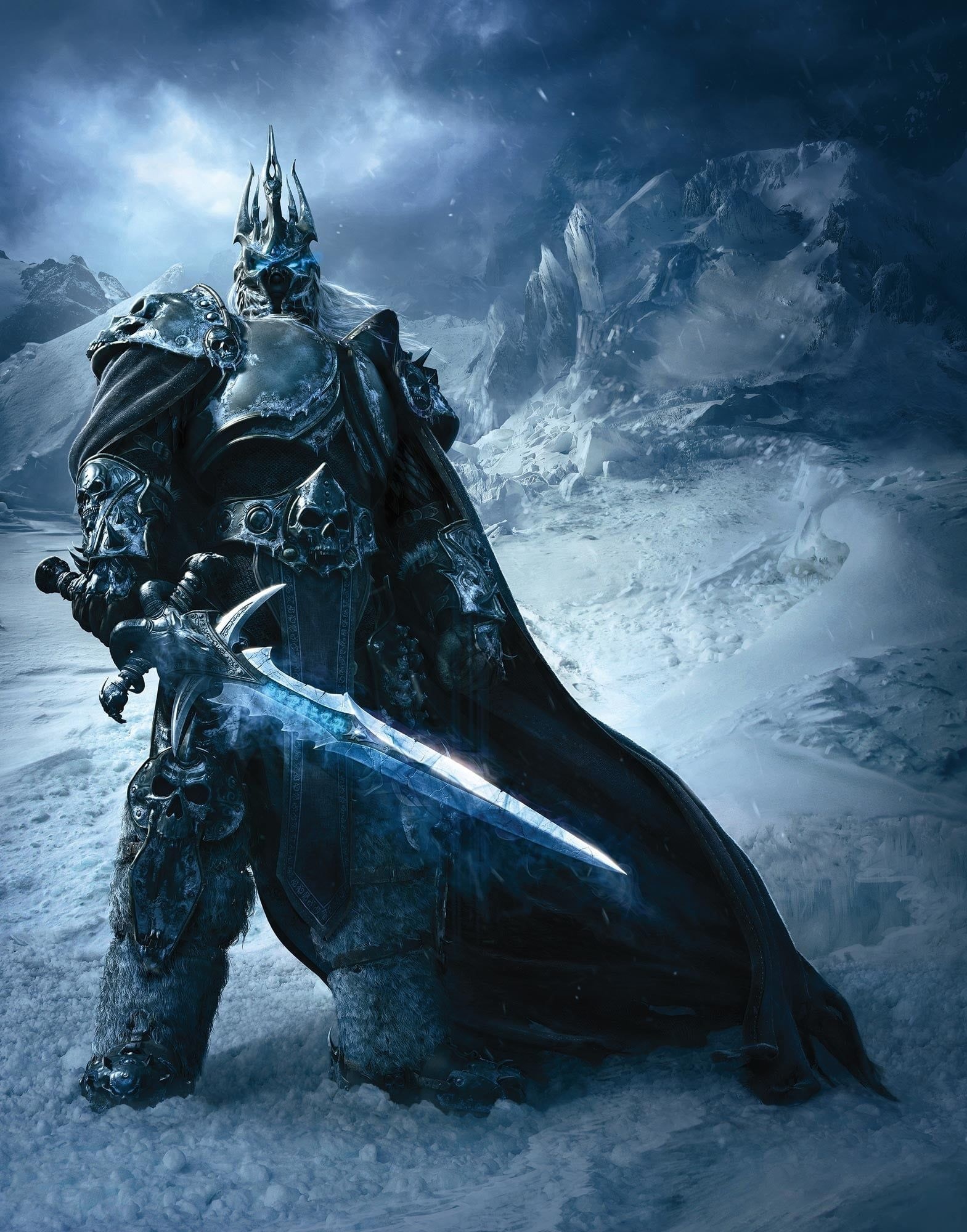 Arthas, Lich King, WoW wallpaper, Warcraft art, 1570x2000 HD Phone