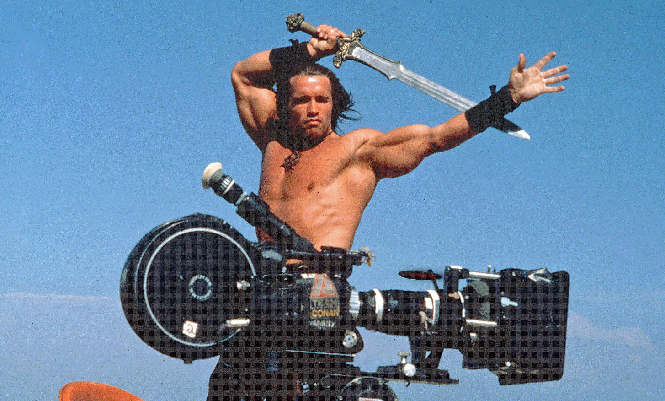 Conan the Barbarian, Arnold Schwarzenegger, Film's anniversary, Path to fame, 2790x1680 HD Desktop