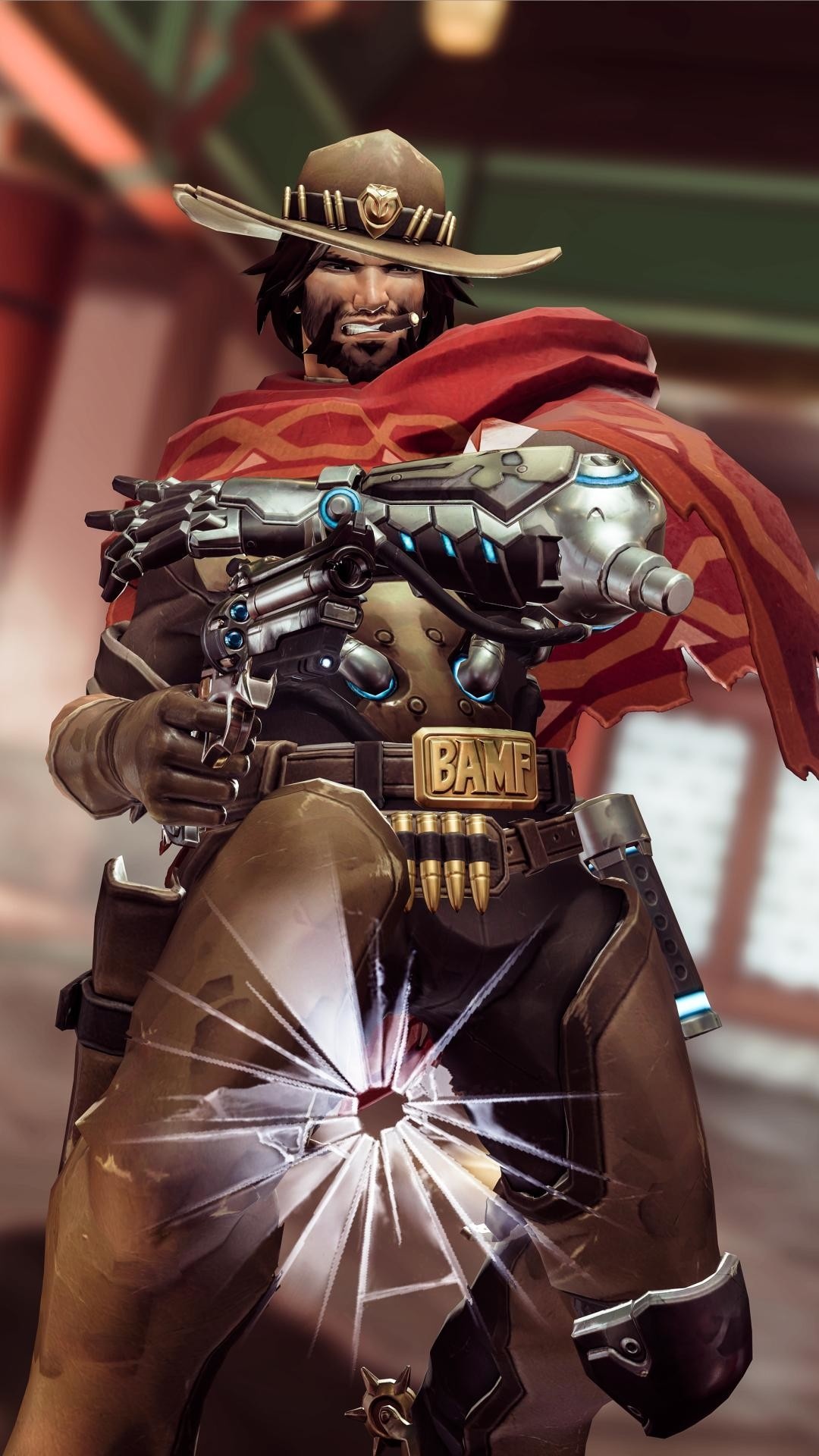 McCree, Overwatch hero, Deadshot cowboy, Game character, 1080x1920 Full HD Phone