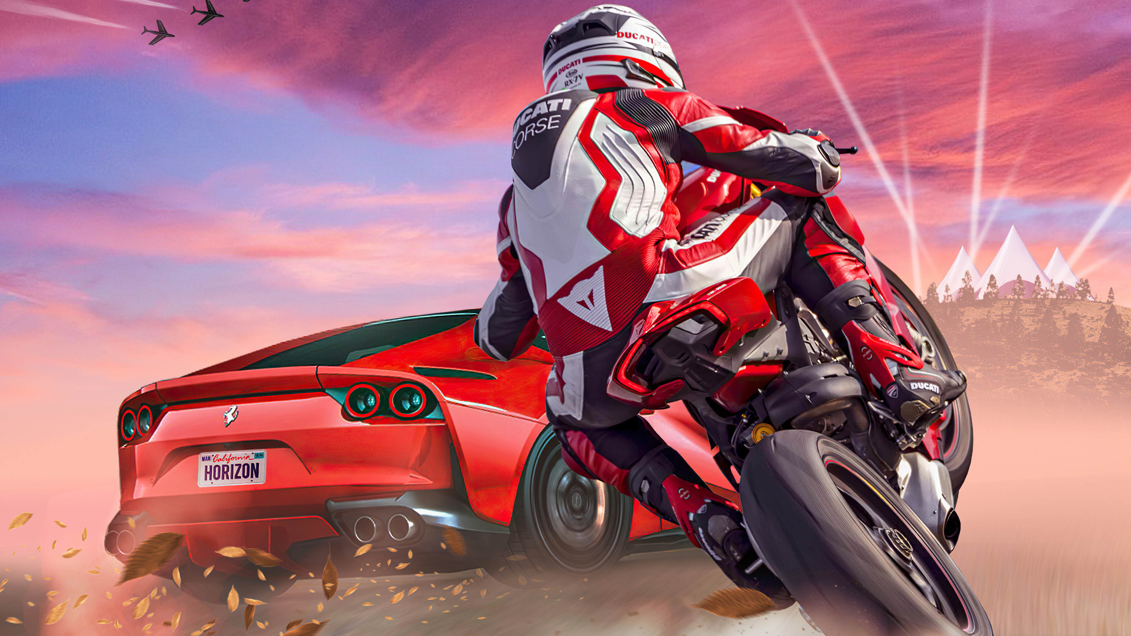 Ducati and Mercedes, Forza Horizon Wallpaper, 3840x2160 4K Desktop