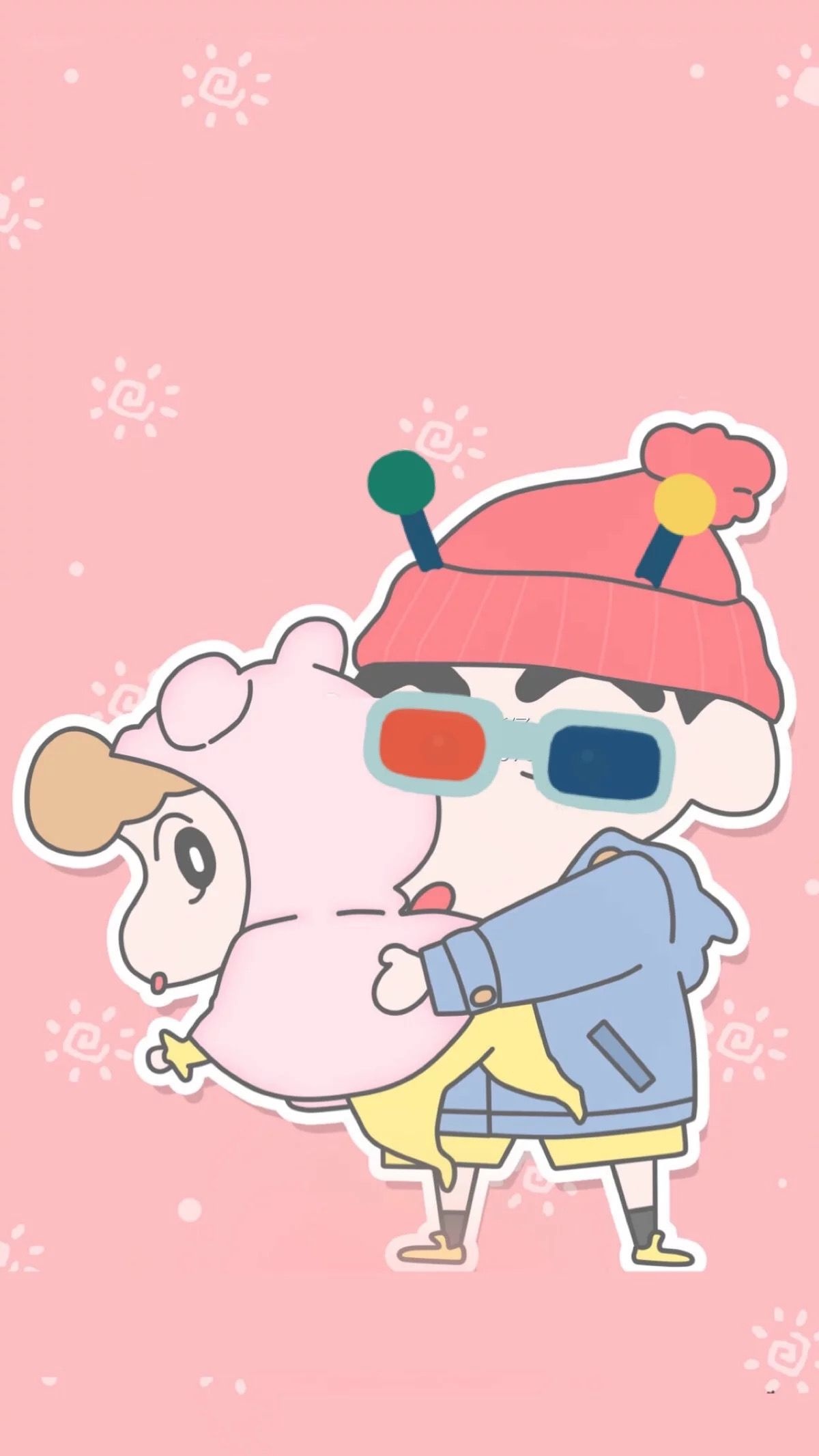 Shinnosuke Nohara, Himawari Nohara, 3D glasses, HD Phone wallpaper