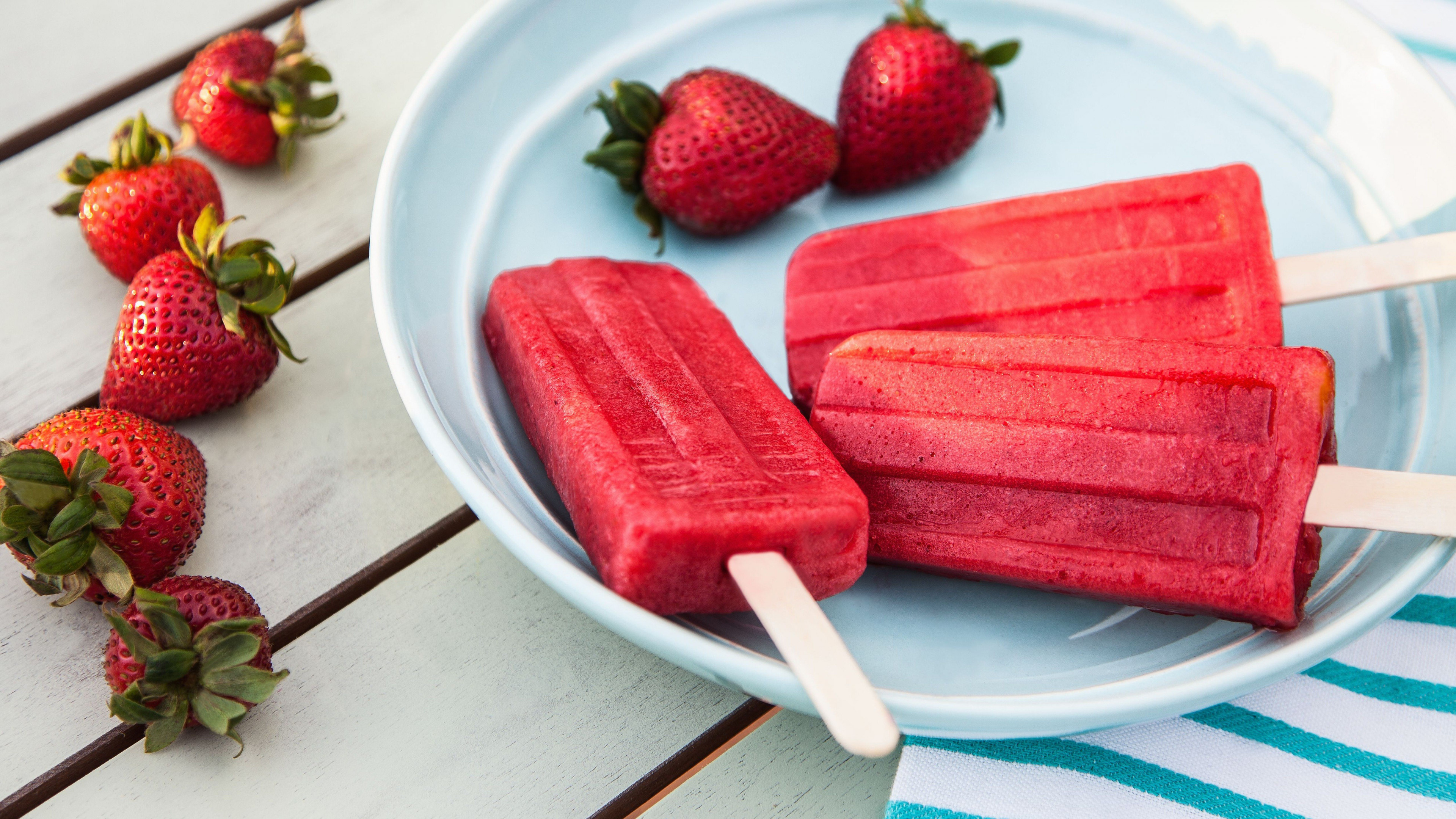 Strawberry Ice Cream, HD Wallpaper, 46935, Baltana, 3840x2160 4K Desktop