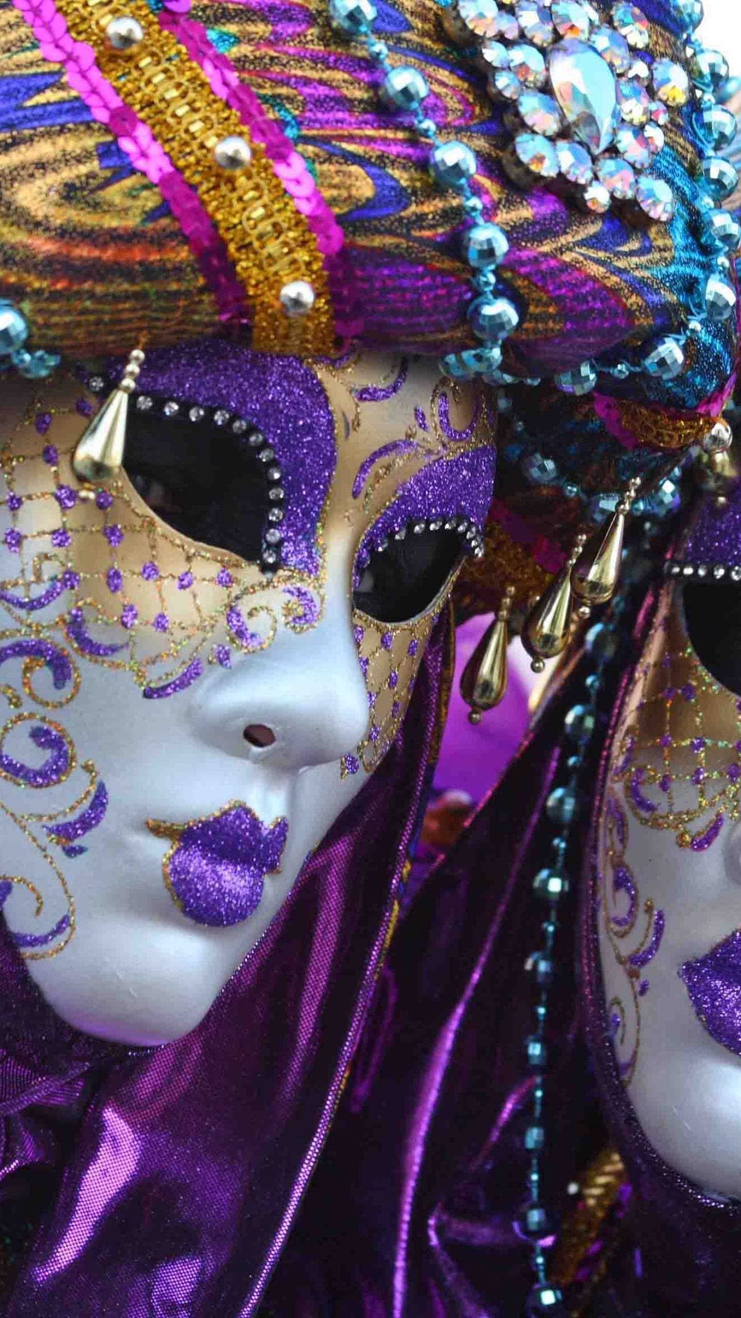 Mardi Gras wallpaper, Festive celebration, Vibrant colors, Joyous atmosphere, 1440x2560 HD Phone