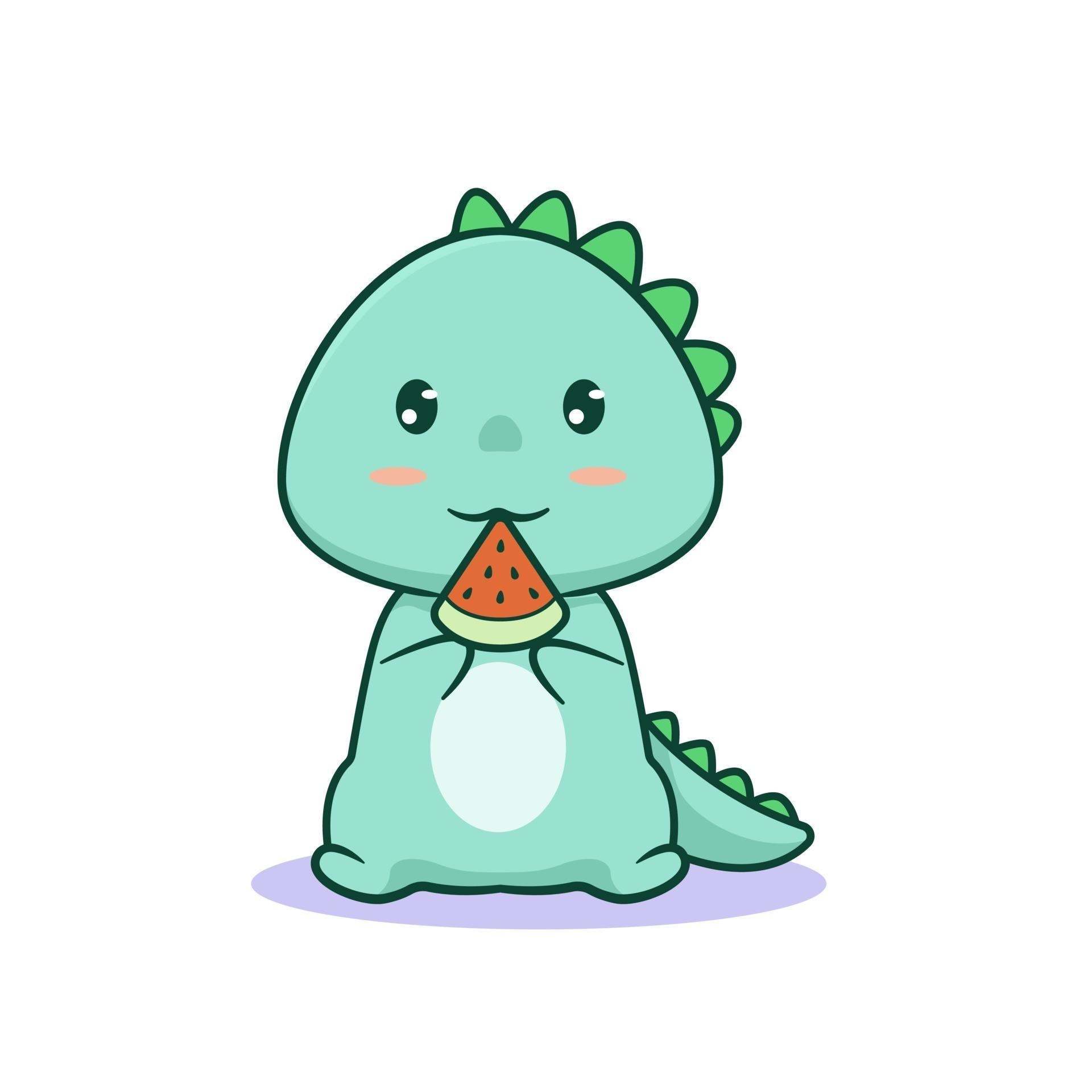 Kawaii dinosaur, Playful and fun, Adorable and cute, 1920x1920 HD Phone
