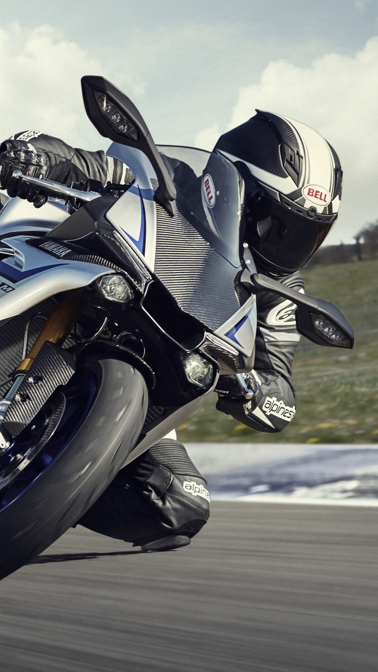 Motorcycle Racing, Yamaha R1 power, Speed and precision, Sport bike beauty, 1440x2560 HD Phone