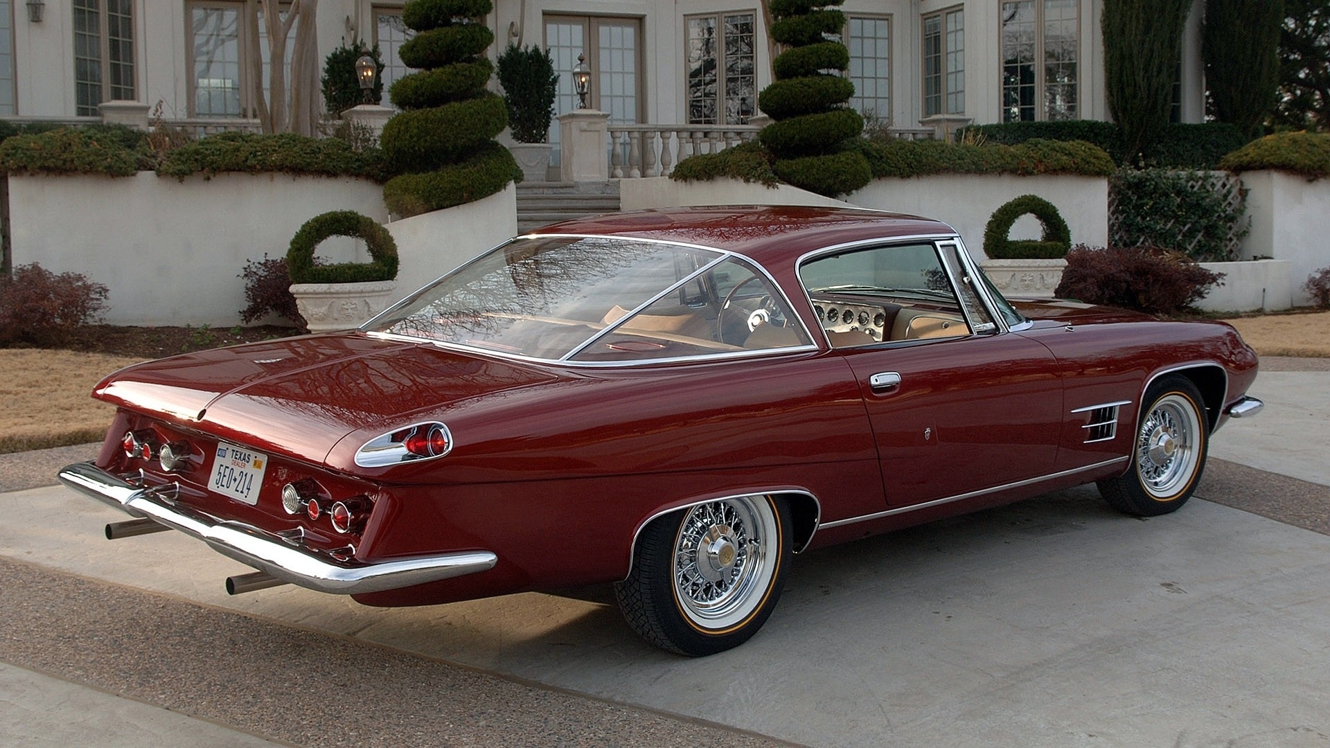 Dual-Ghia L6.4, TEXAS DEALER 5E0-214, luxury mansion courtyard, Full HD Desktop wallpaper
