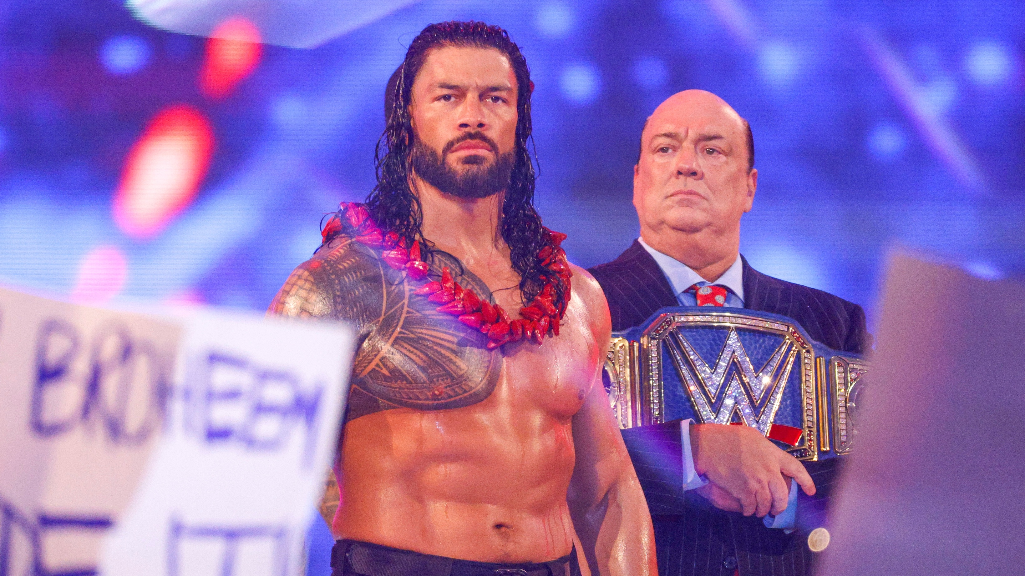 Roman Reigns, Paul Heyman, WWE Universal Championship, HD Desktop wallpaper
