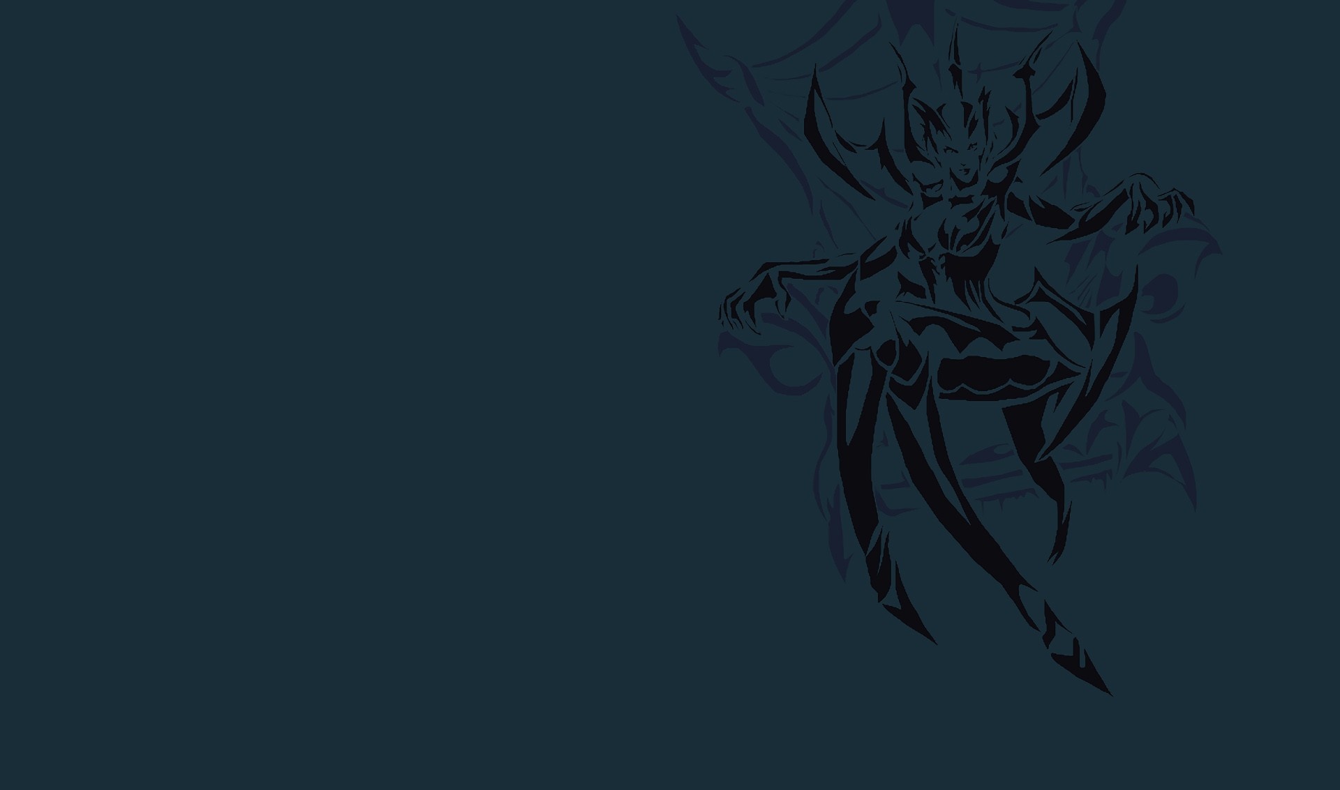 Elise Minimalistic, League of Legends, Dark atmosphere, Mysterious, 1920x1140 HD Desktop