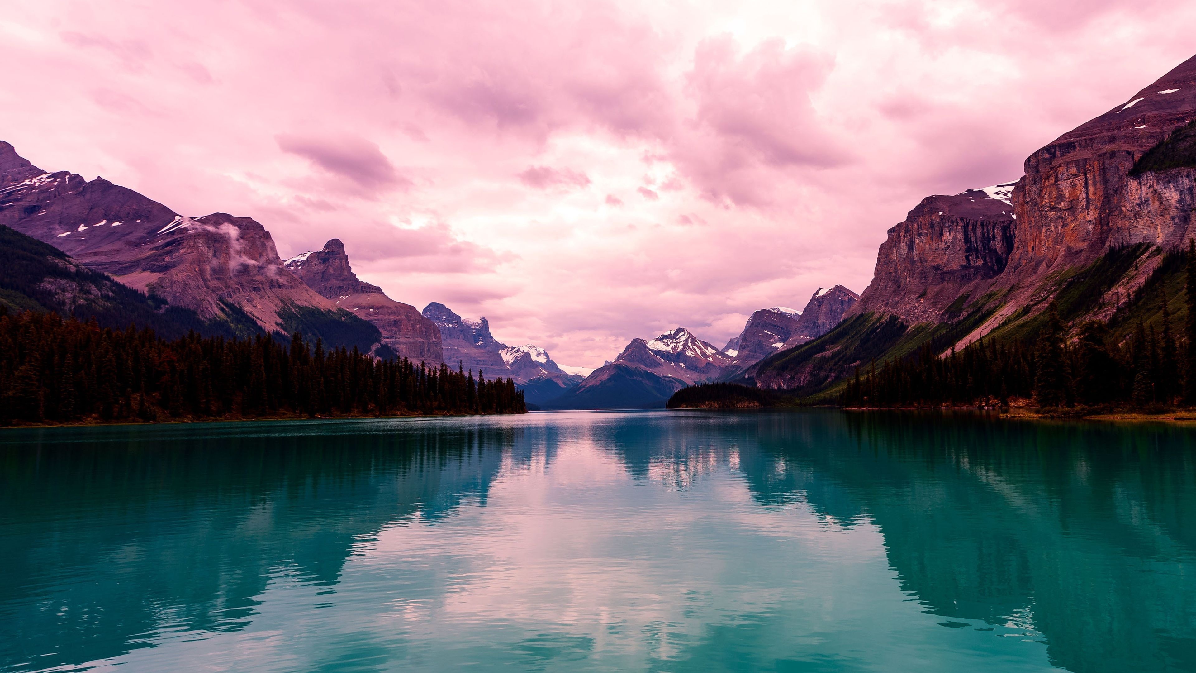 Maligne Lake, Scenery Wallpaper, 3840x2160 4K Desktop