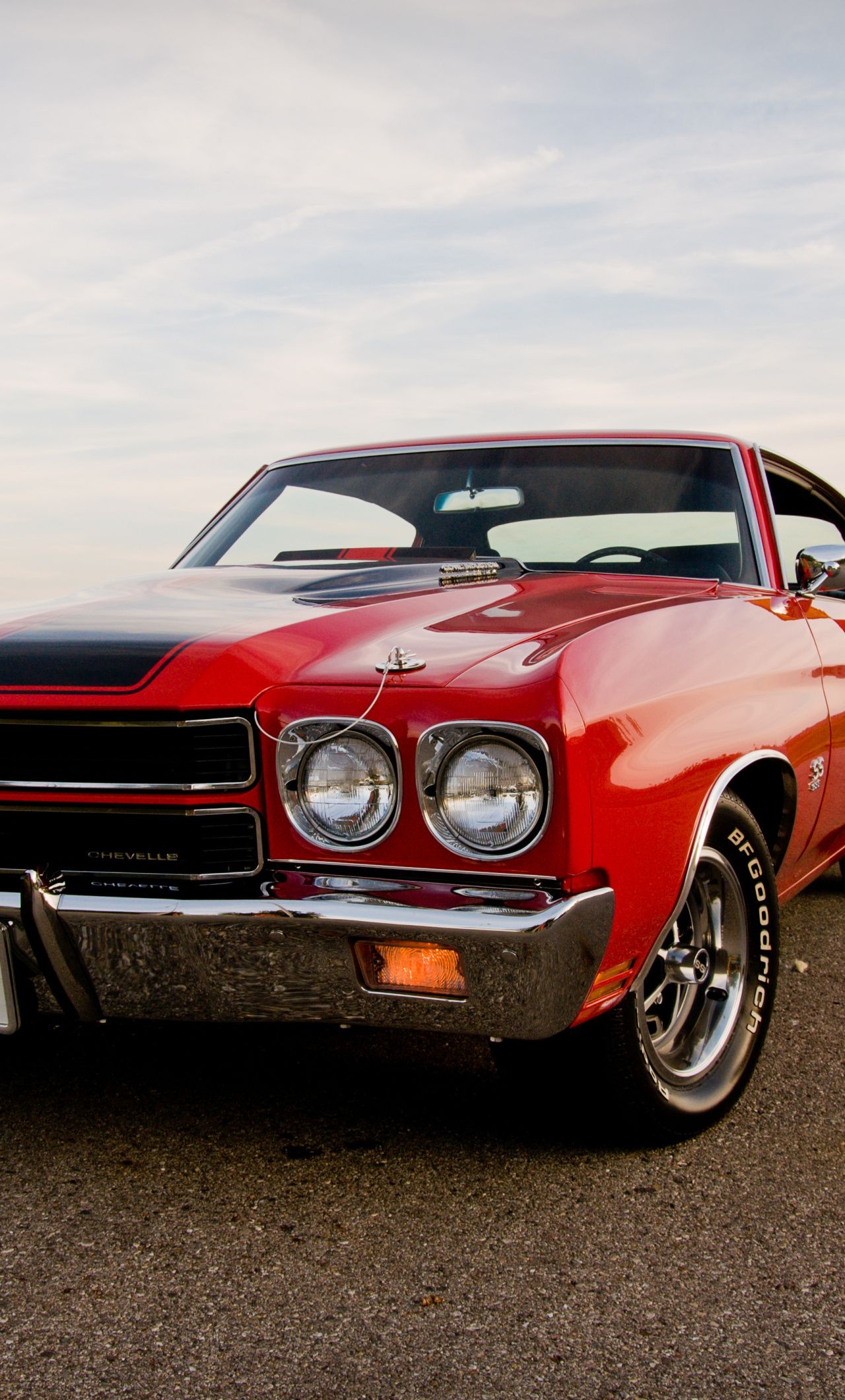 Headlight, Chevrolet Chevelle Wallpaper, 1280x2120 HD Phone